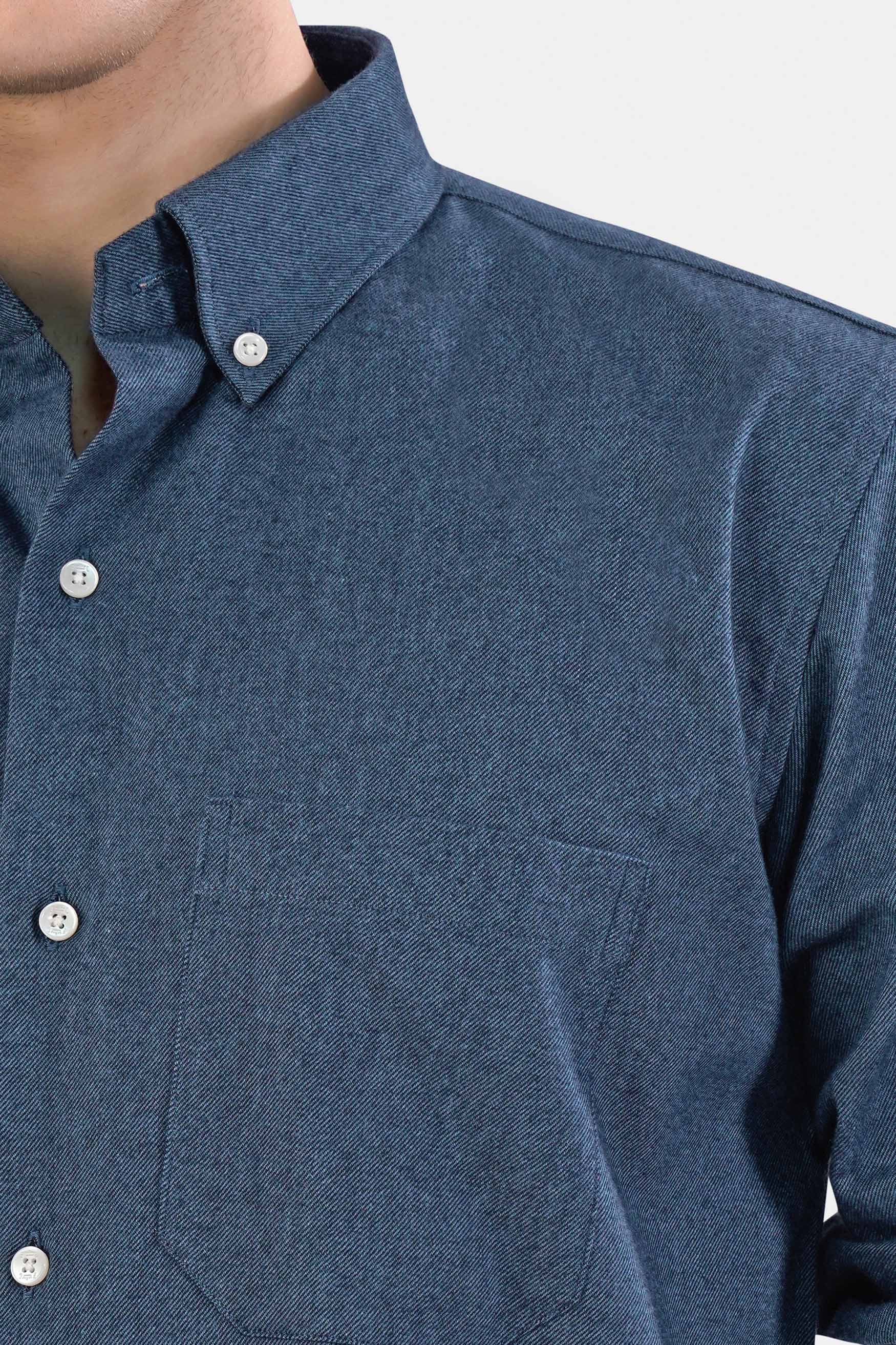 Spruce Blue Flannel Button Down Shirt