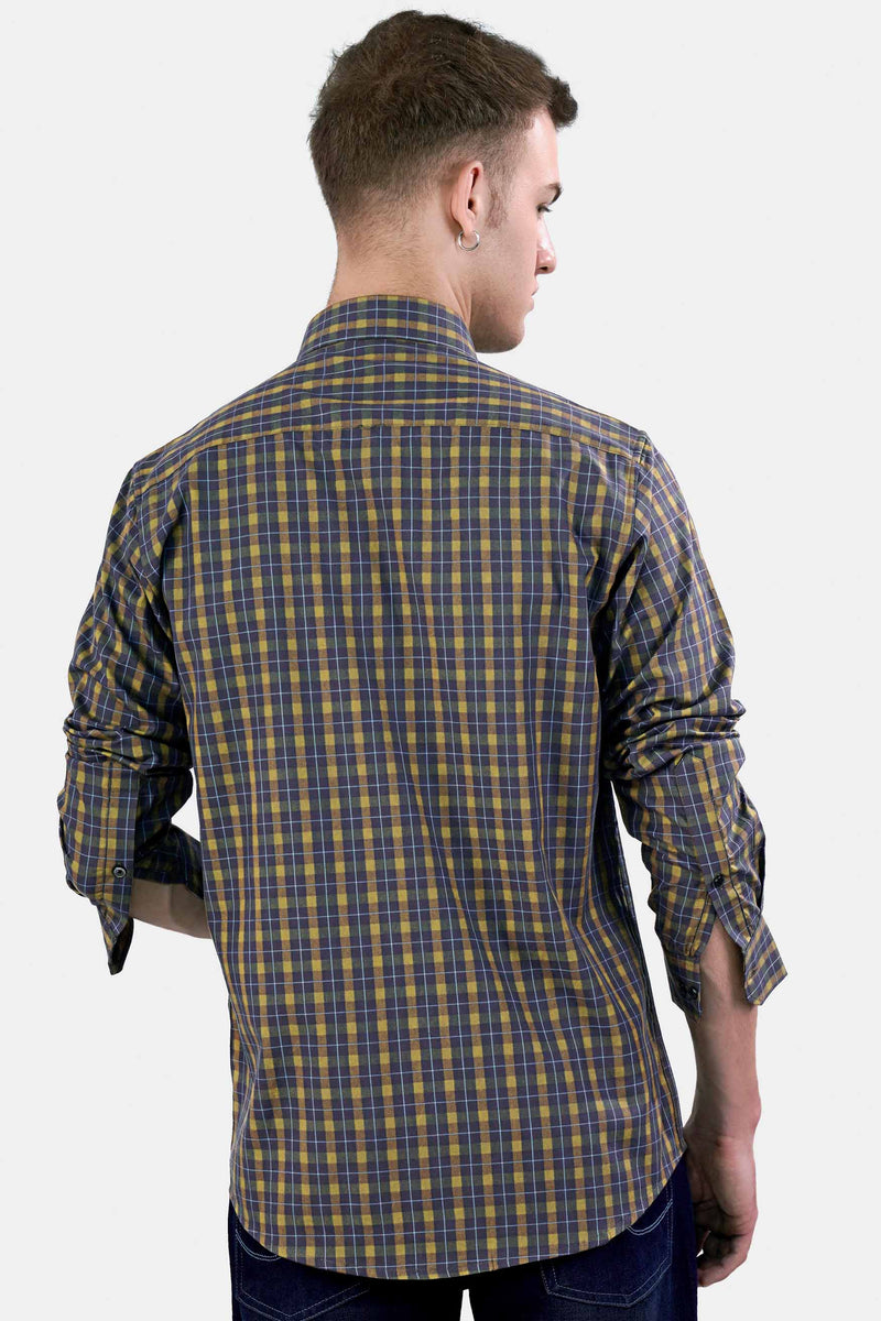 Scarpa Flow Gray and Drab Brown Checkered Herringbone Shirt
