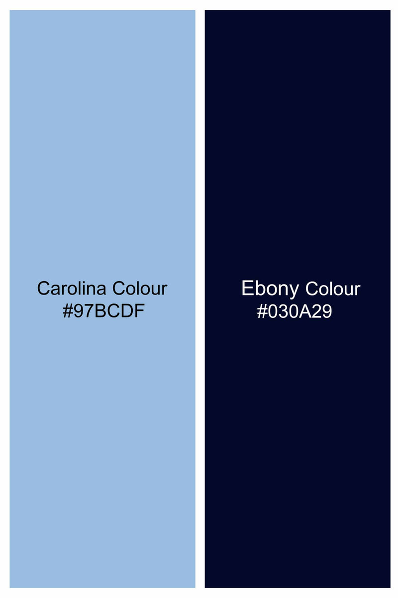 Carolina Blue Dobby Textured Premium Giza Cotton Shirt