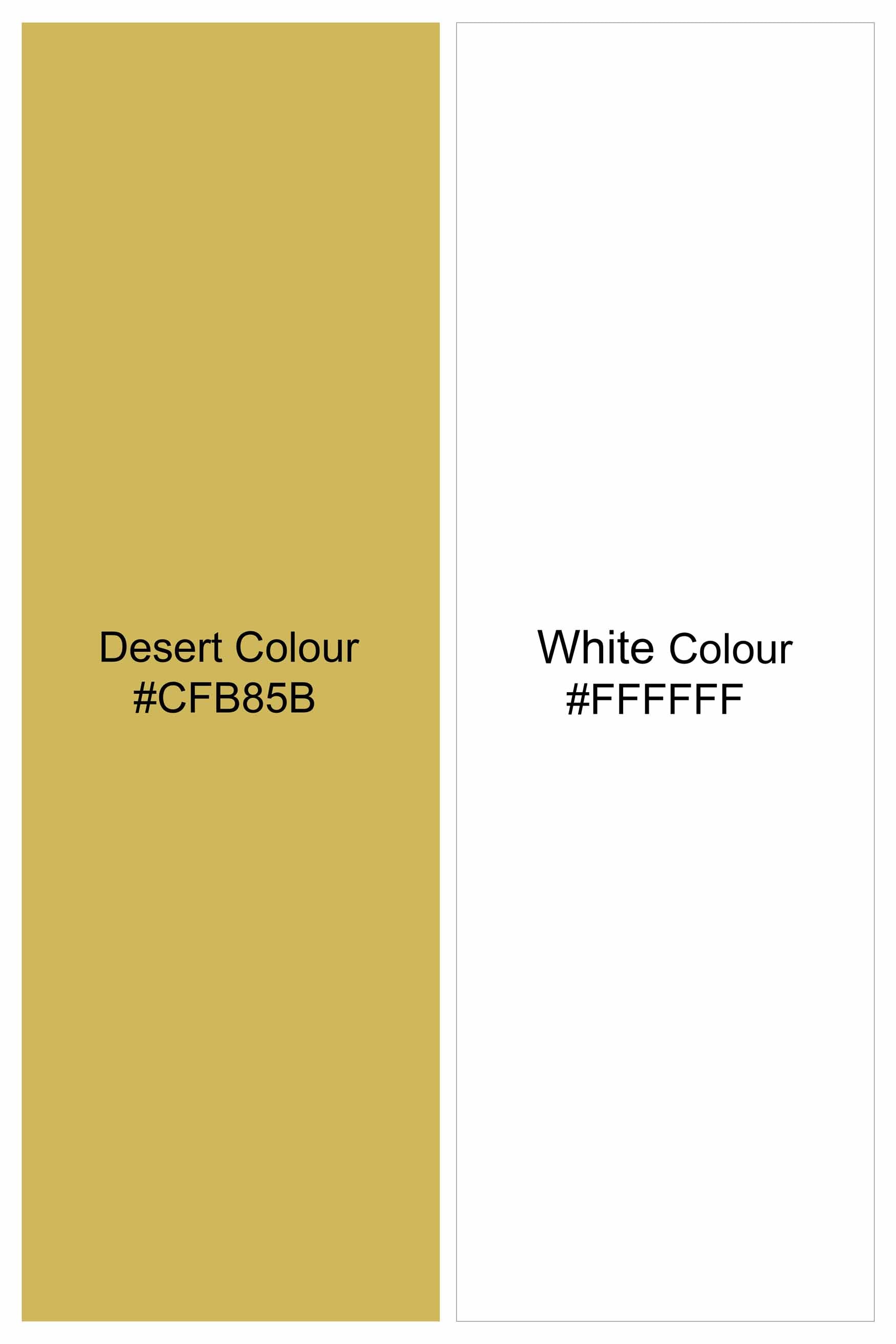Desert Brown and White Pin Striped Premium Cotton Shirt