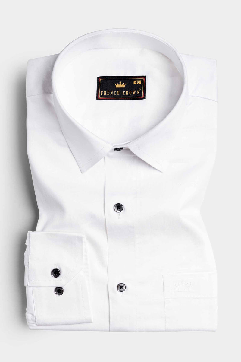 Bright White Tiger Printed Subtle Sheen Super Soft Premium Cotton Designer Shirt