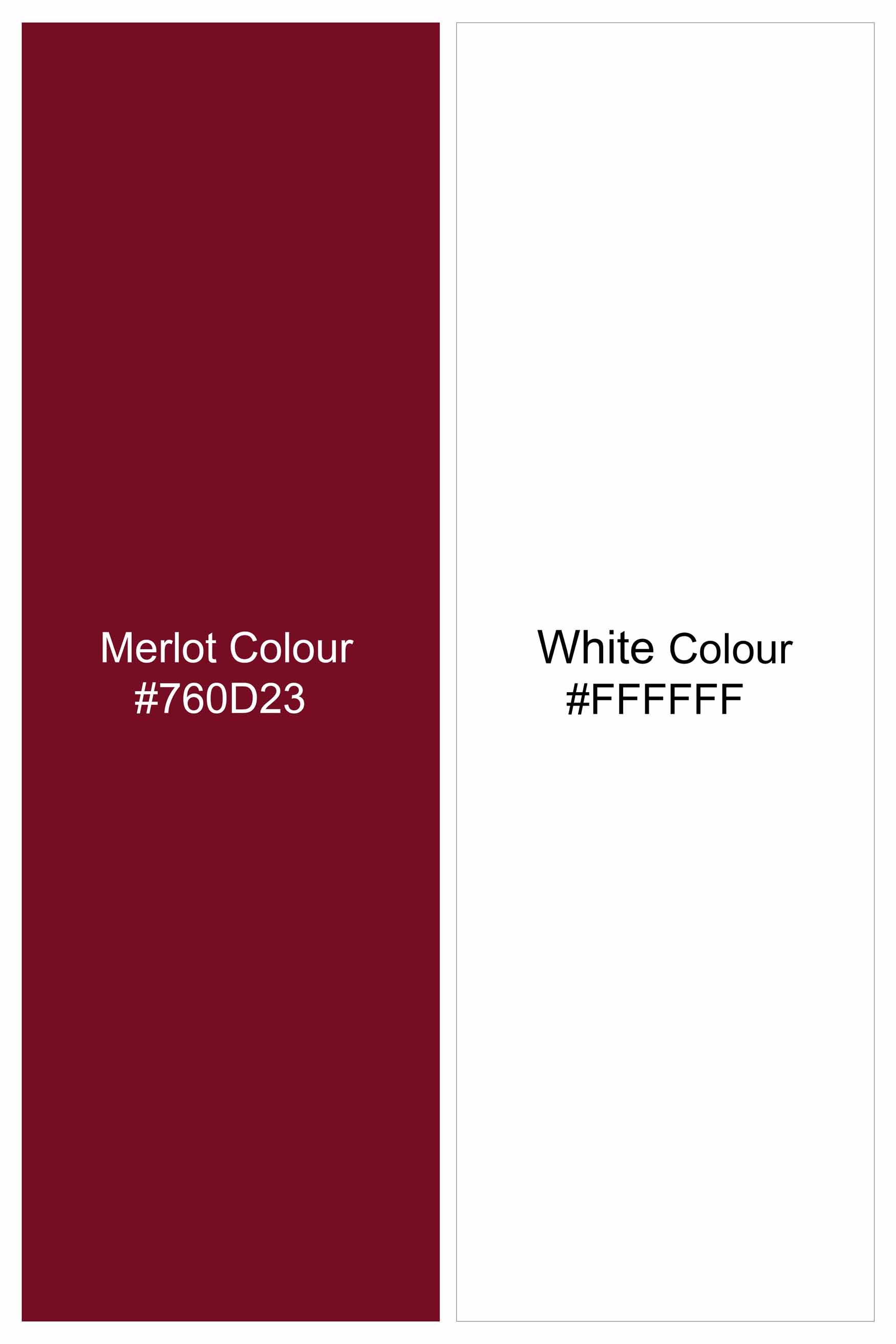 Melrot Red and White Plaid Premium Cotton Shirt