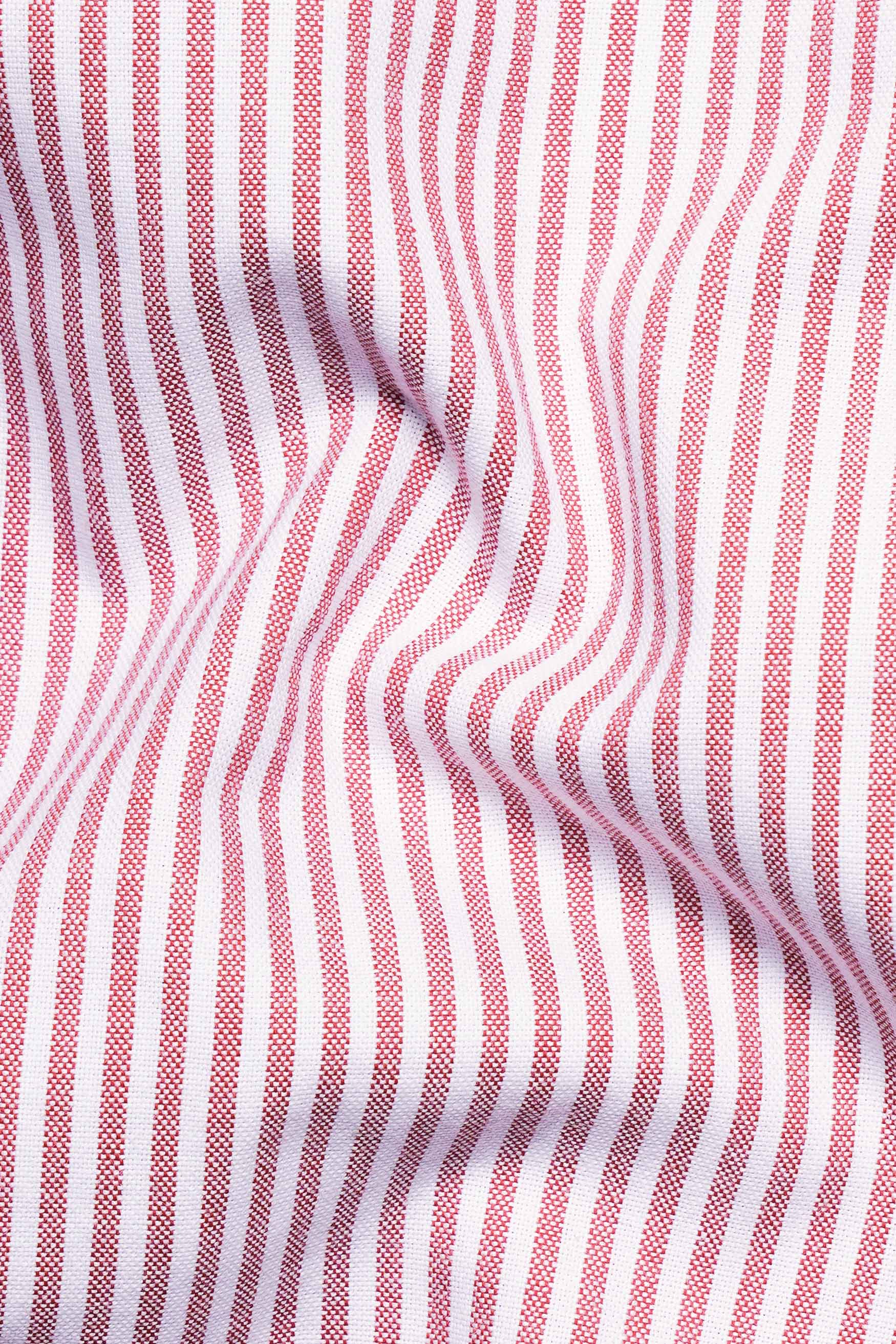 Bashful Pink and White Pin Striped Royal Oxford Shirt