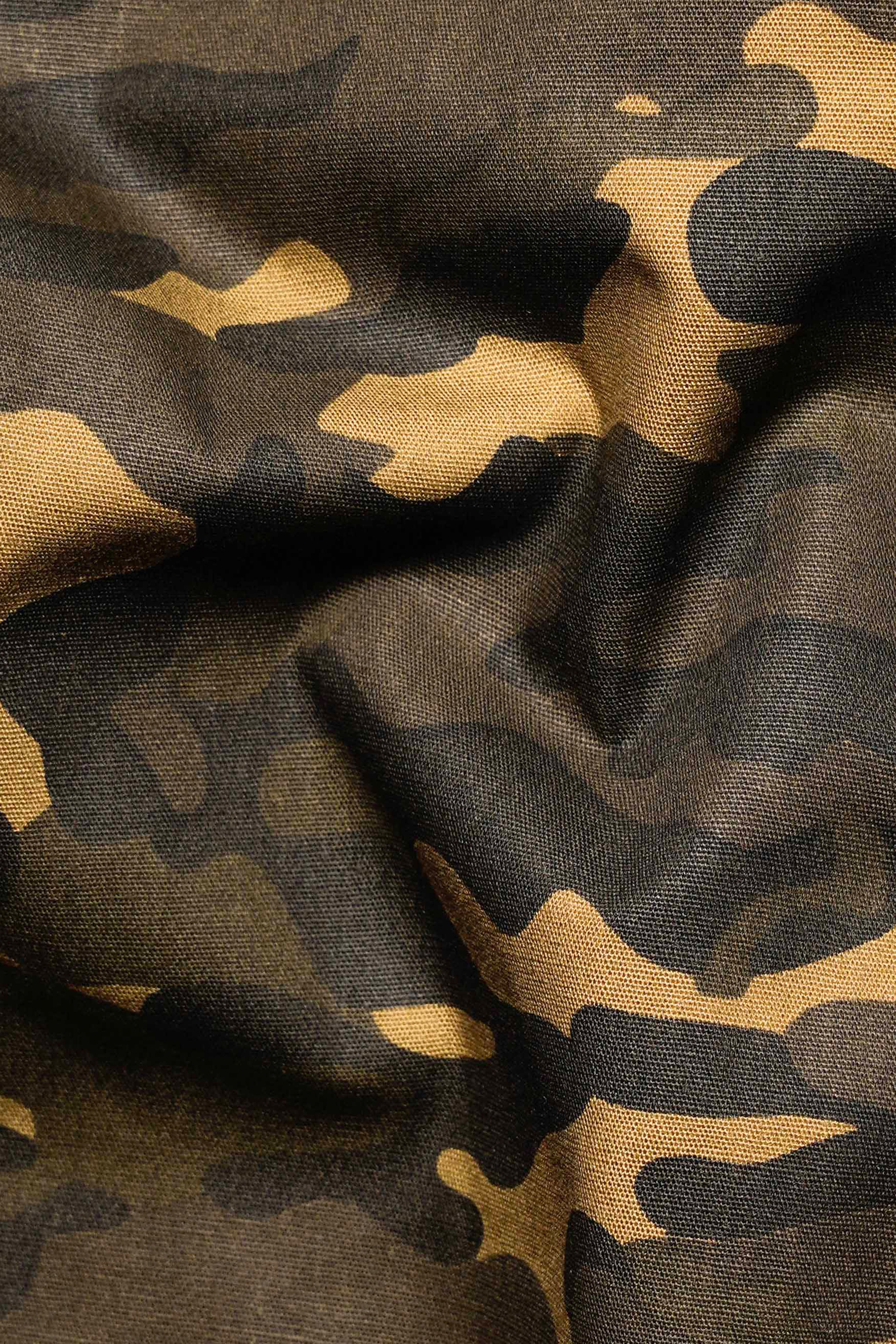 Alpine and Noir Brown Camouflage Royal Oxford Shirt