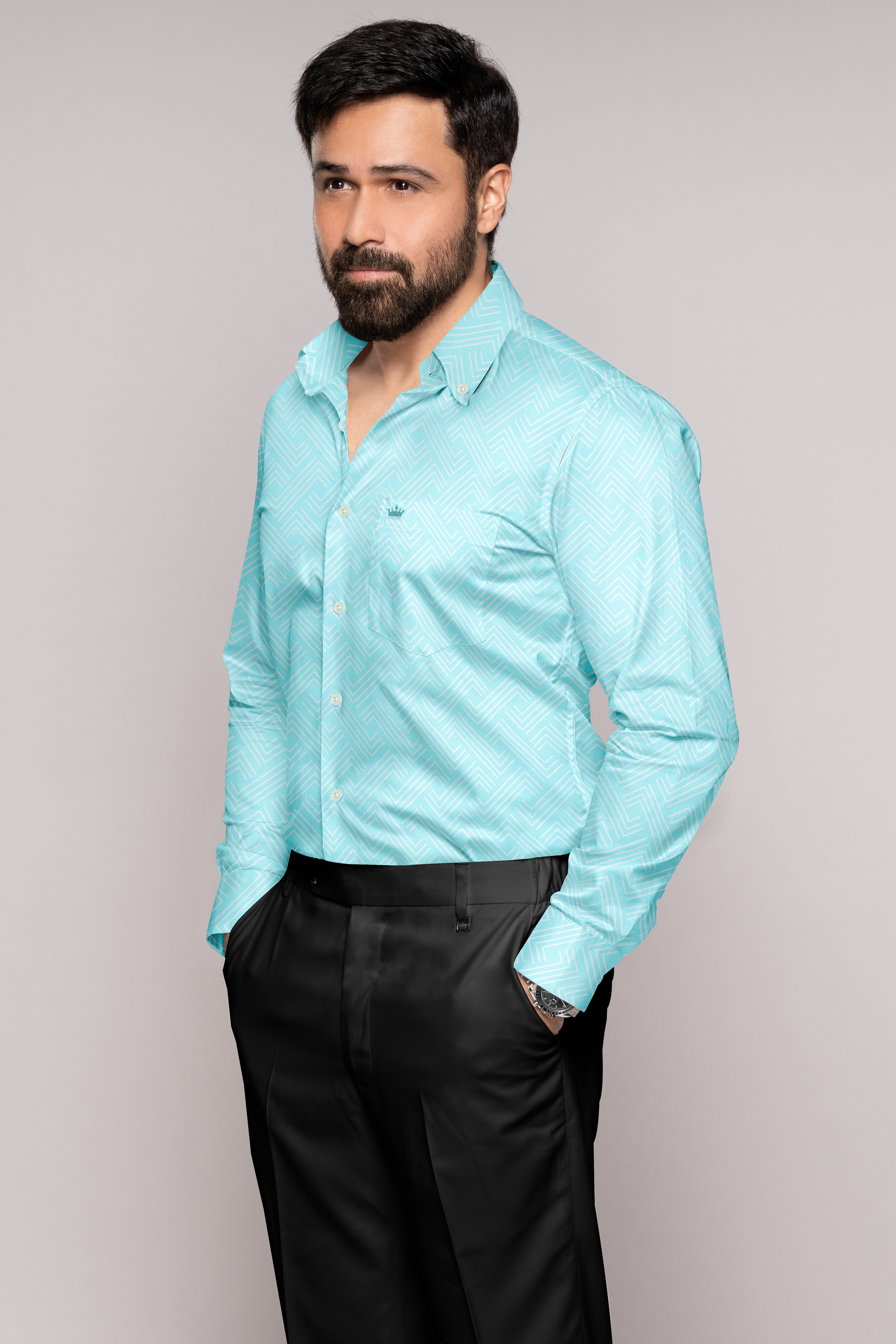 Blue colour mens outlet shirt