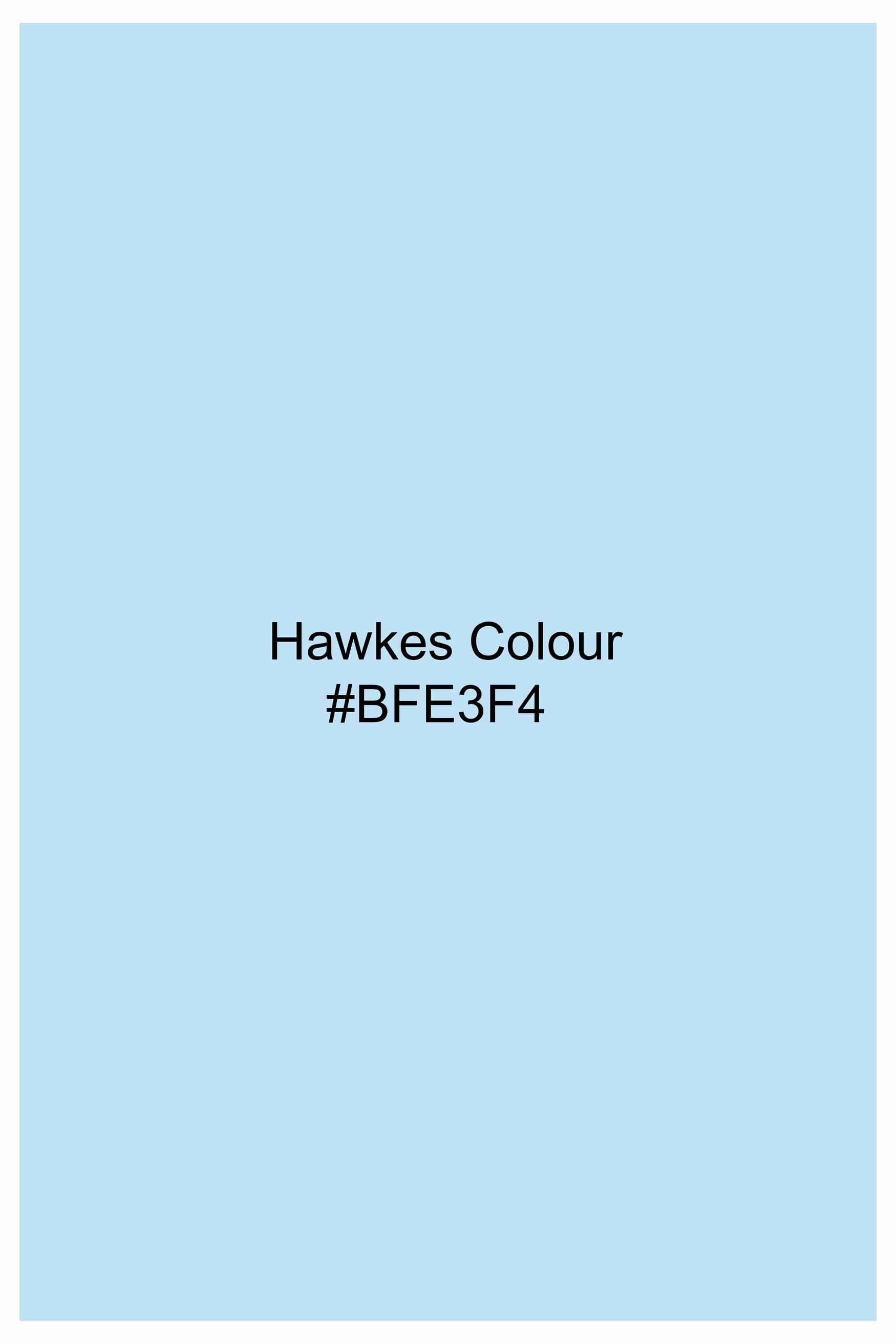 Hawkes Blue Three Colour Striped Royal Oxford Shirt