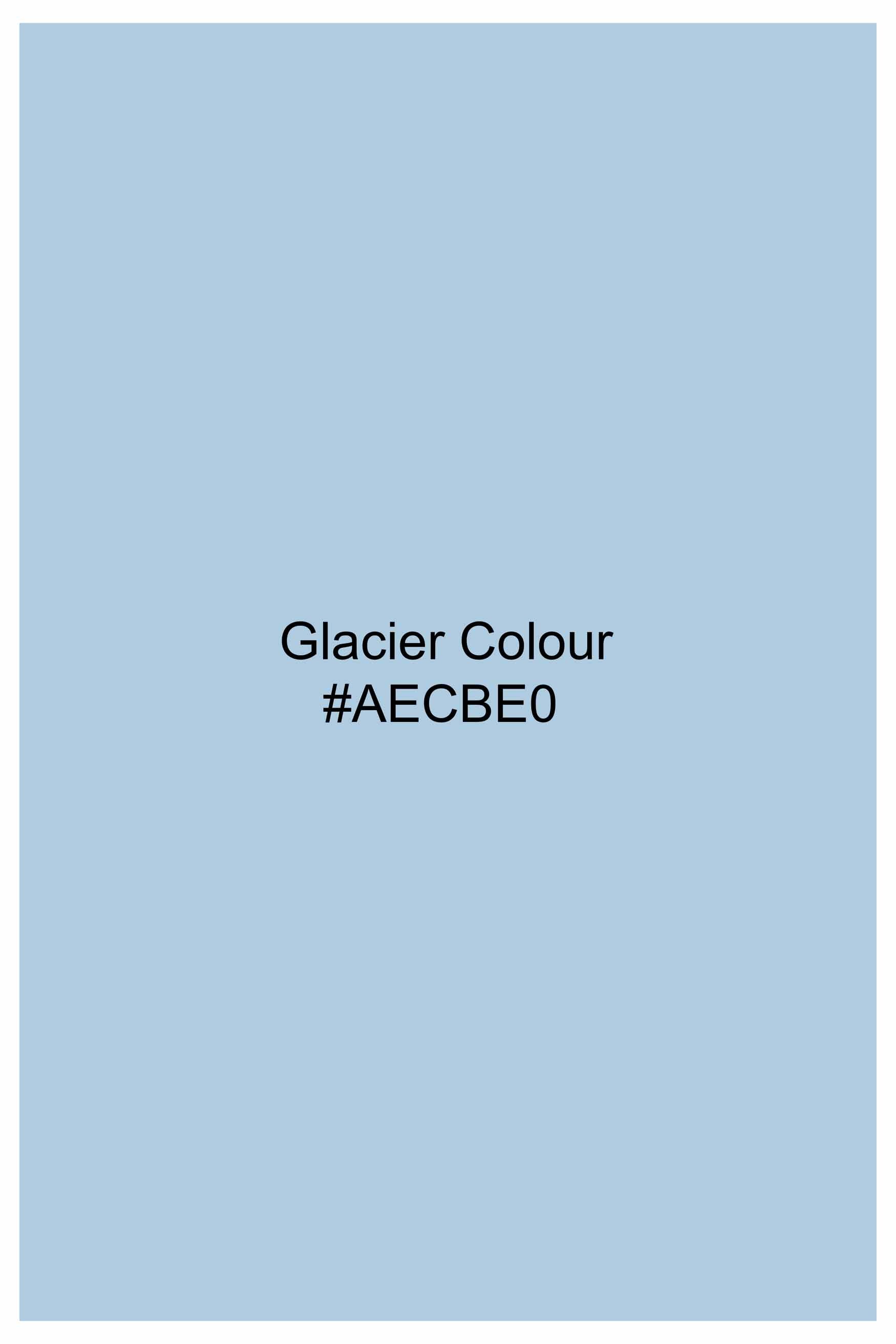 Glacier Blue Twill Premium Cotton Shirt