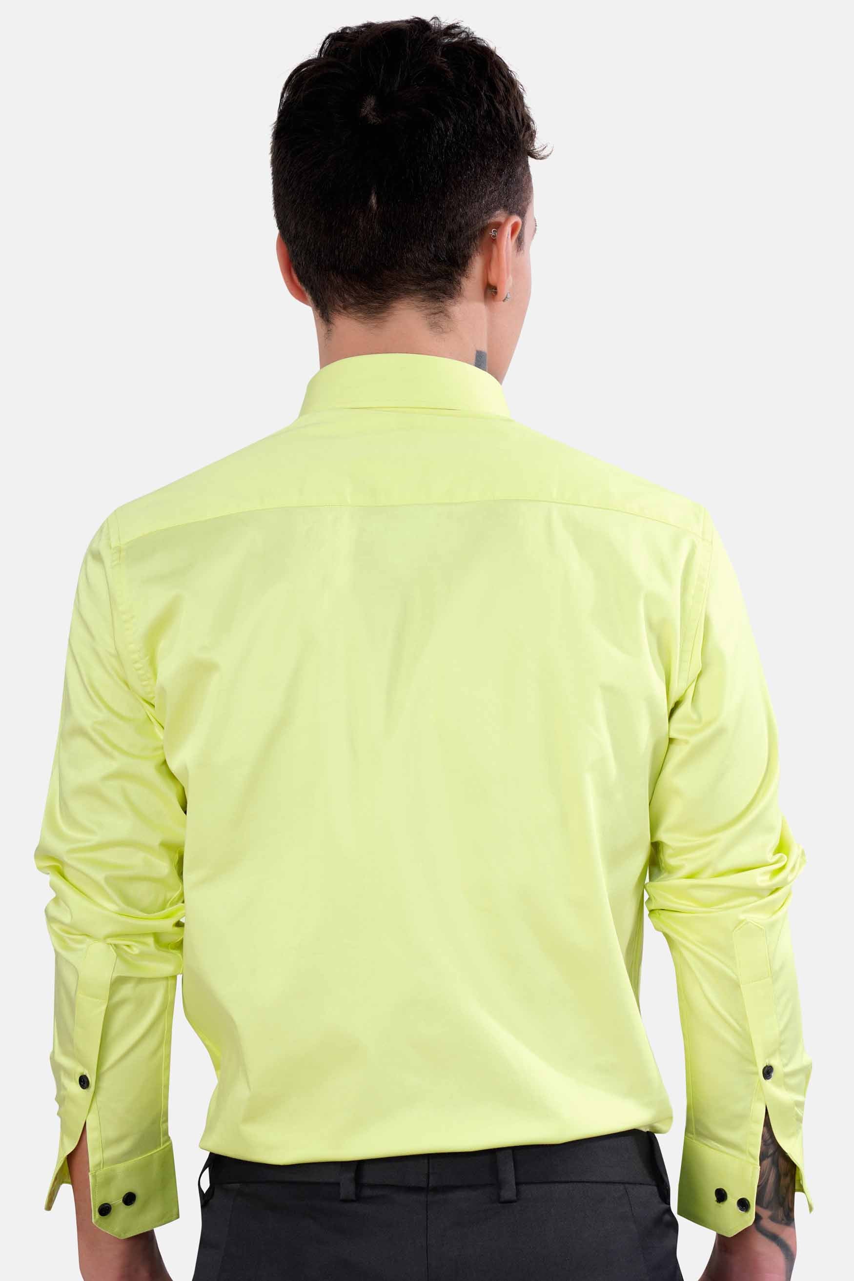 Arylide Green Subtle Sheen Super Soft Premium Cotton Shirt
