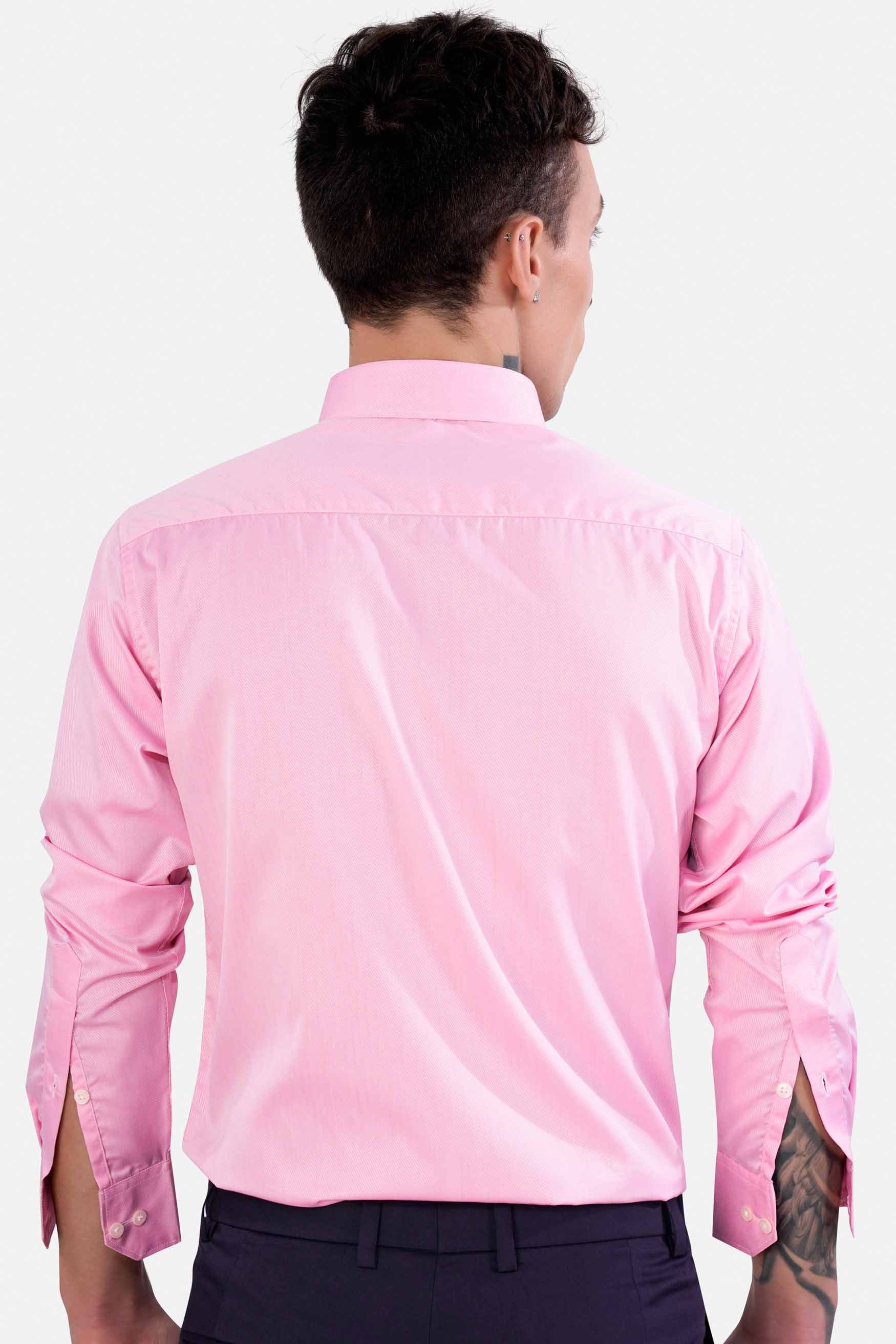 Pastel Pink Twill Premium Cotton Shirt