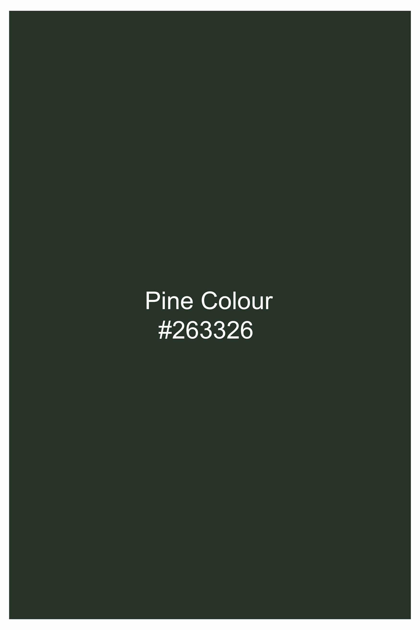 Pine Green Embroidered Subtle Sheen Super Soft Premium Cotton Designer Shirt