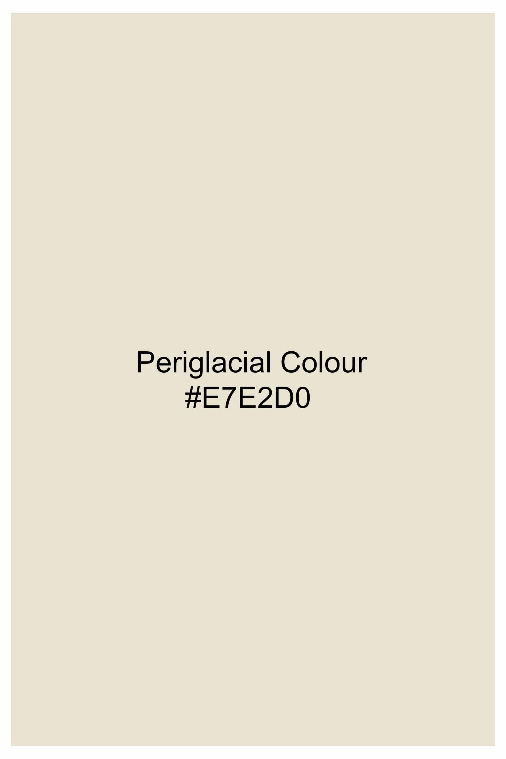 Periglacial Cream Envelope Embroidered Subtle Sheen Super Soft Premium Cotton Designer Shirt