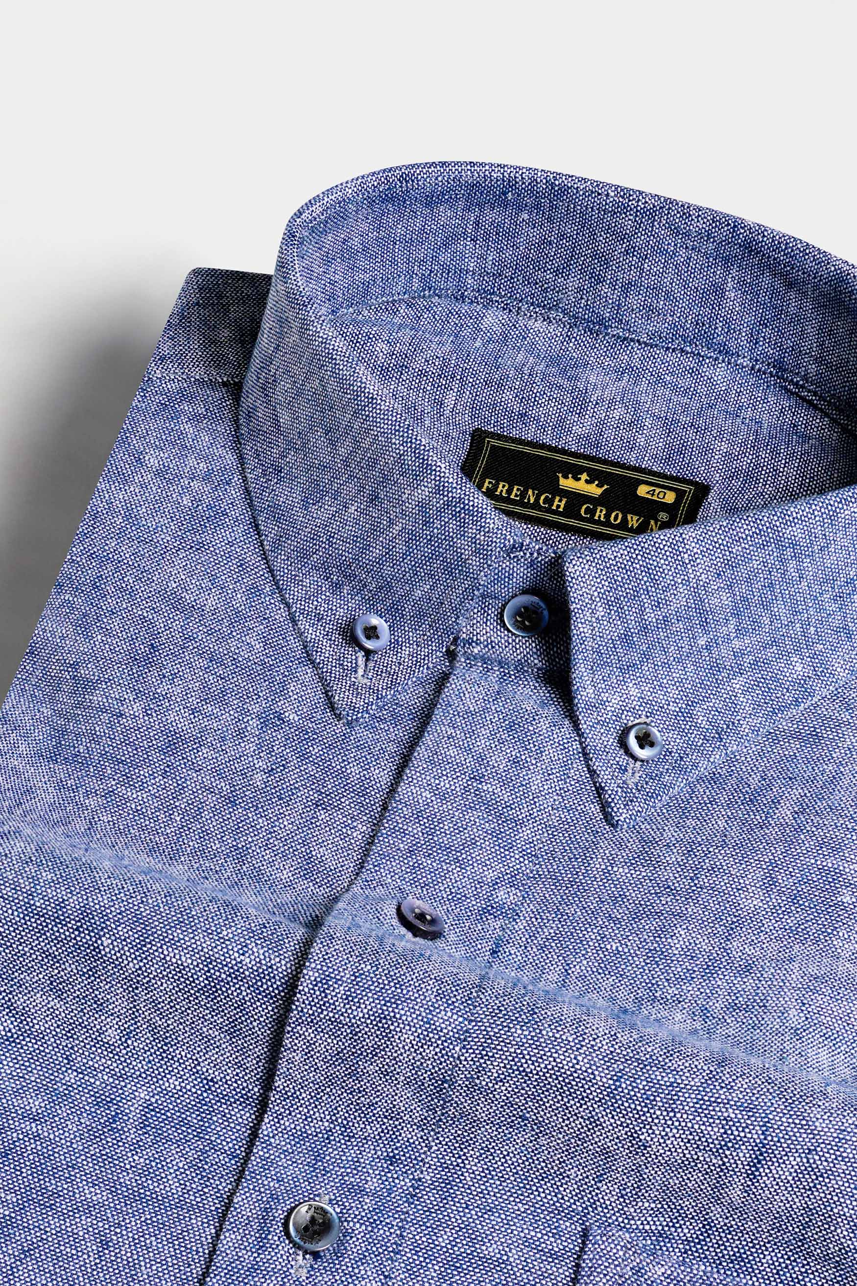Hoki Gray Luxurious Linen Button Down Shirt