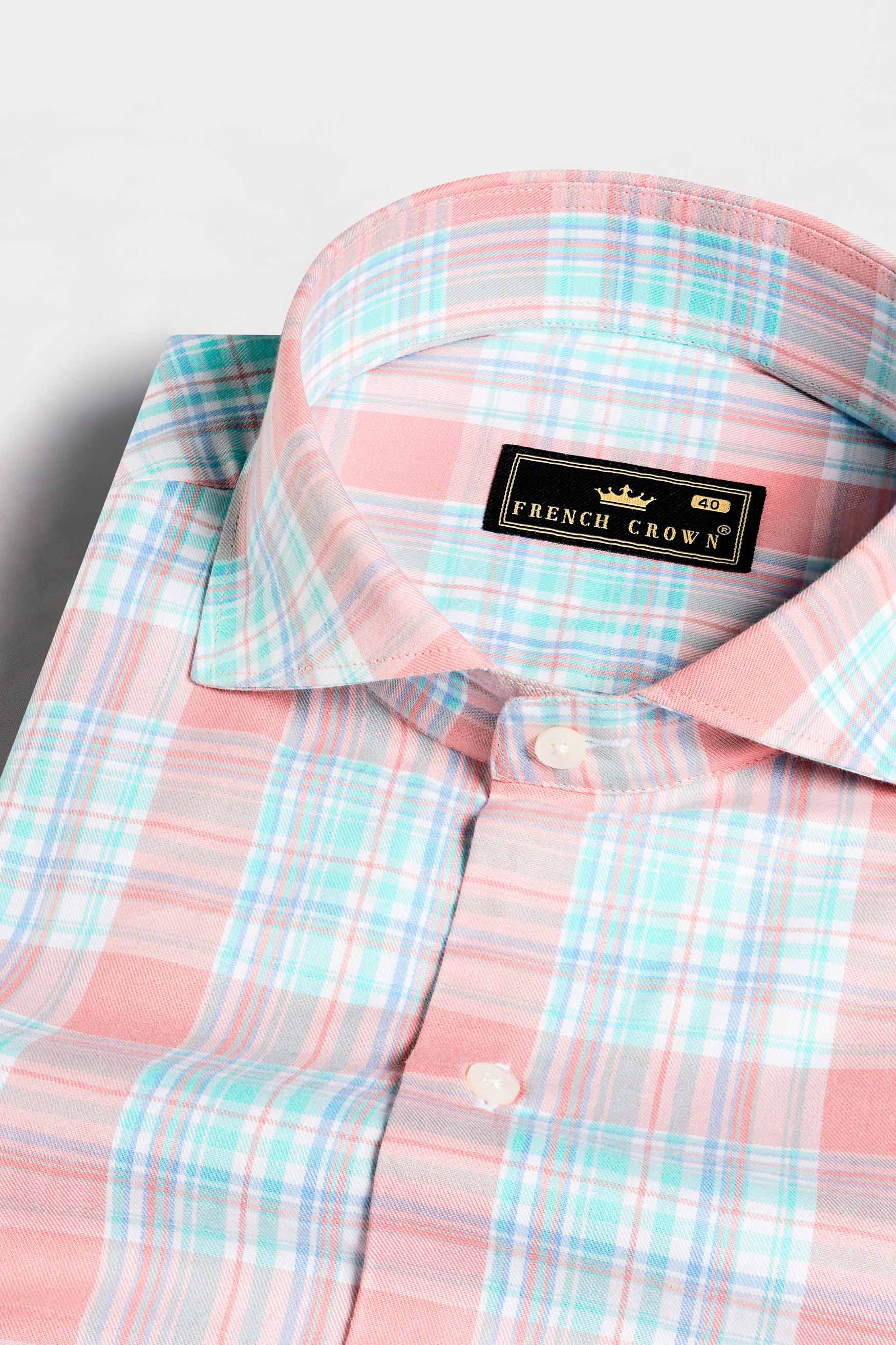 Pink Shirt with Navy Blue Elbow Patches for Men – El Capote