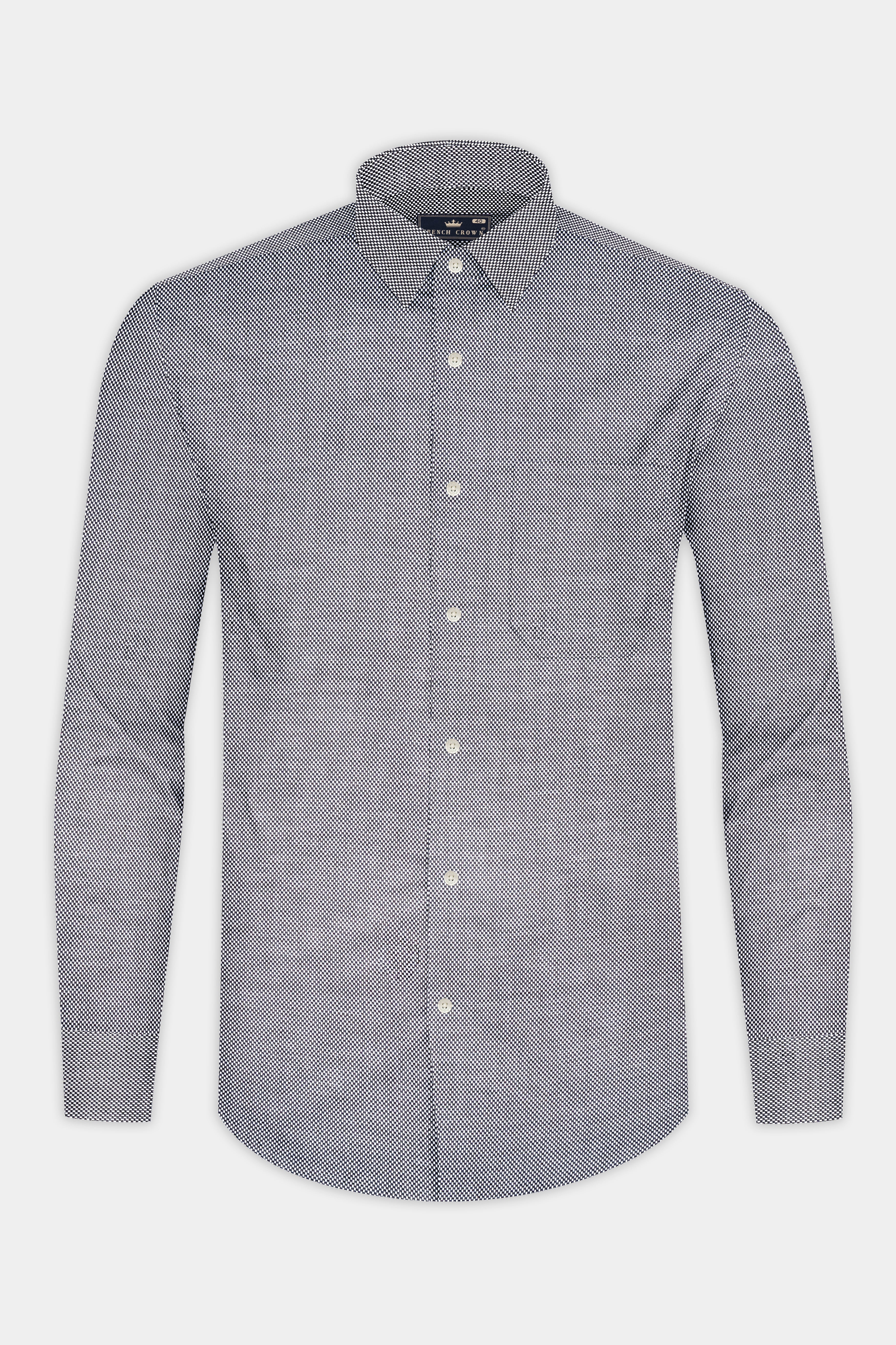 Nevada Gray Dobby Textured Premium Giza Cotton Shirt