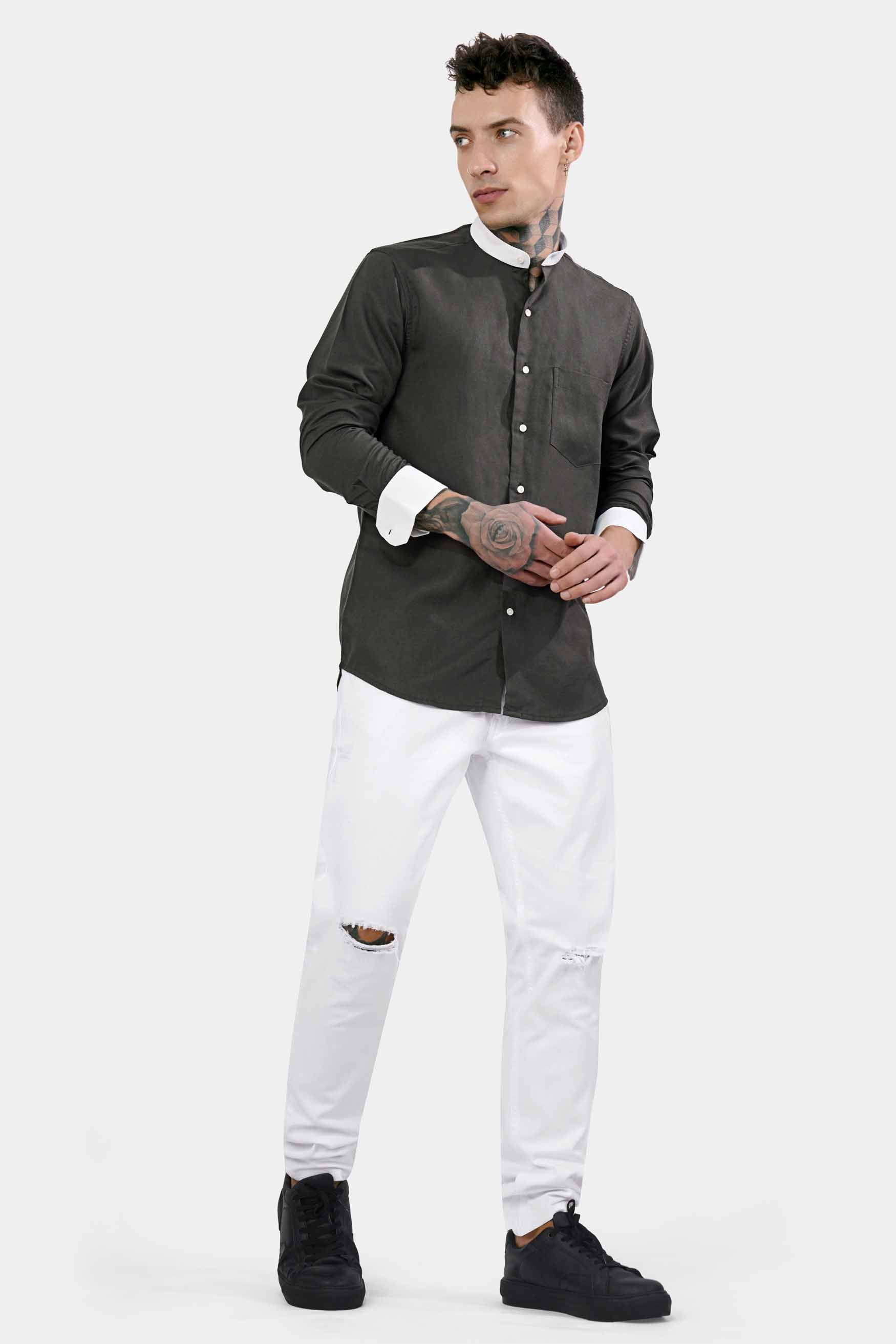 Zeus Gray with White Cuffs and Collar Luxurious Linen Shirt 11460-M-WCC-38, 11460-M-WCC-H-38, 11460-M-WCC-39, 11460-M-WCC-H-39, 11460-M-WCC-40, 11460-M-WCC-H-40, 11460-M-WCC-42, 11460-M-WCC-H-42, 11460-M-WCC-44, 11460-M-WCC-H-44, 11460-M-WCC-46, 11460-M-WCC-H-46, 11460-M-WCC-48, 11460-M-WCC-H-48, 11460-M-WCC-50, 11460-M-WCC-H-50, 11460-M-WCC-52, 11460-M-WCC-H-52