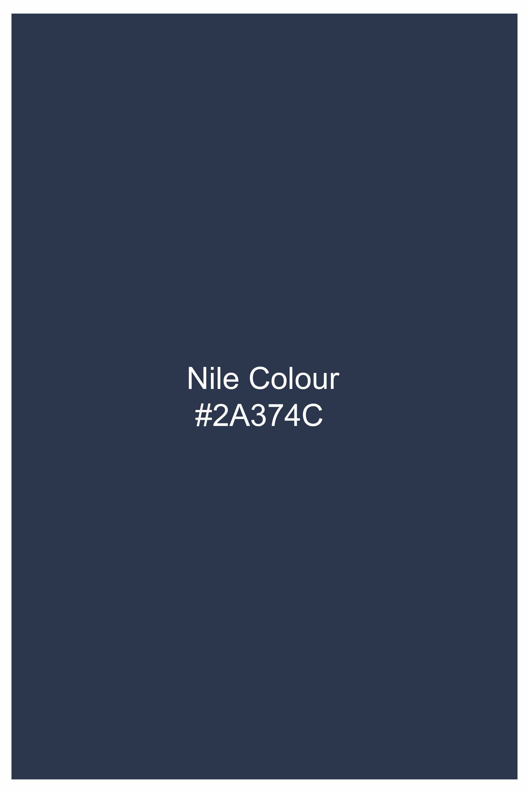 Nile Blue Luxurious Linen Kurta Shirt