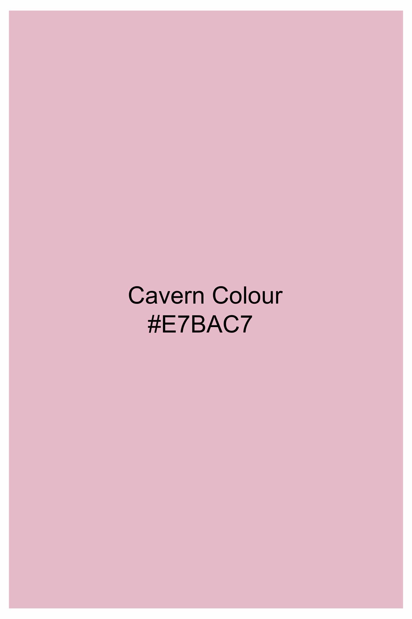 Cavern Peach Dobby Textured Premium Giza Cotton Shirt
