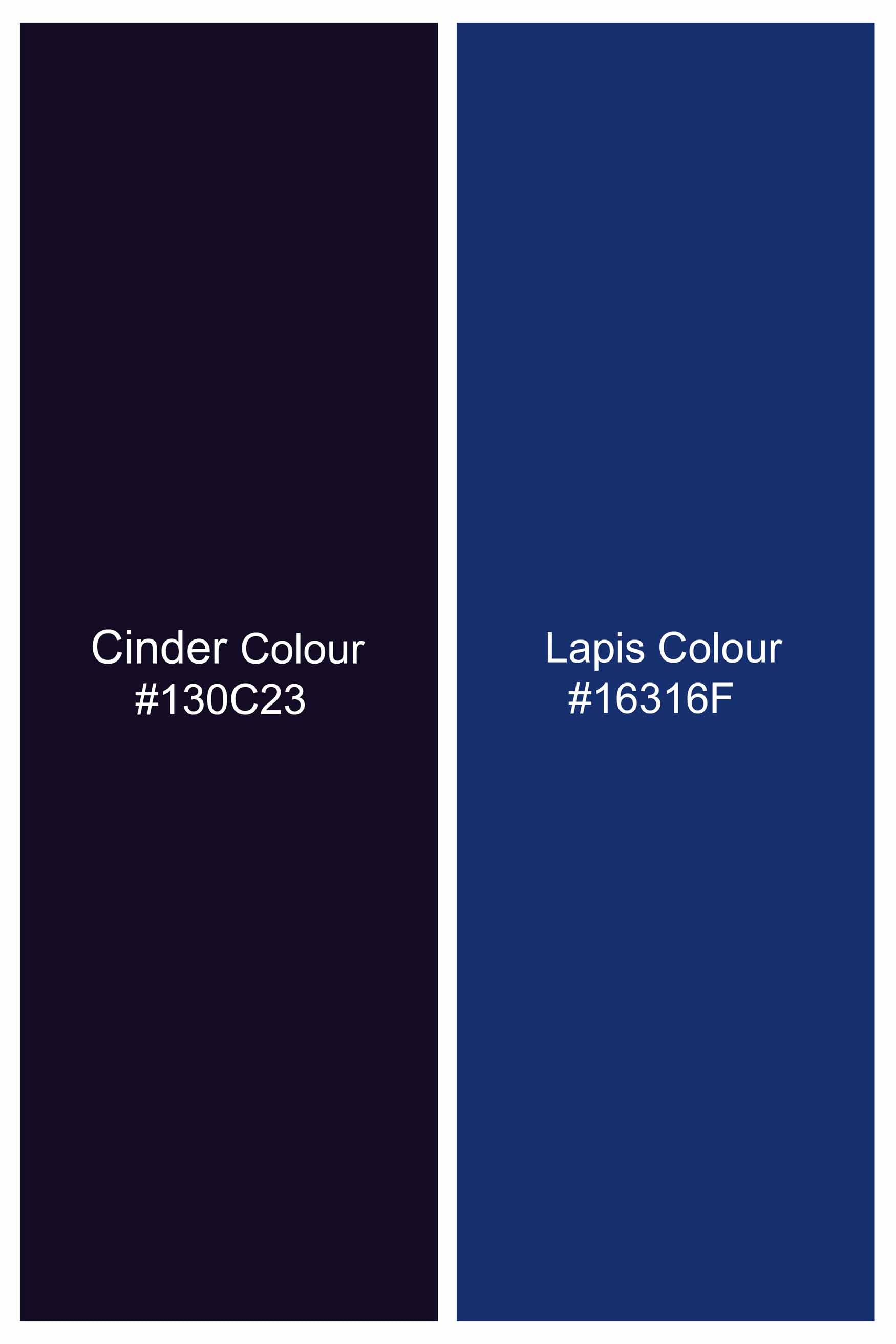 Indigo Blue and Lapis Blue Striped Chambray Shirt