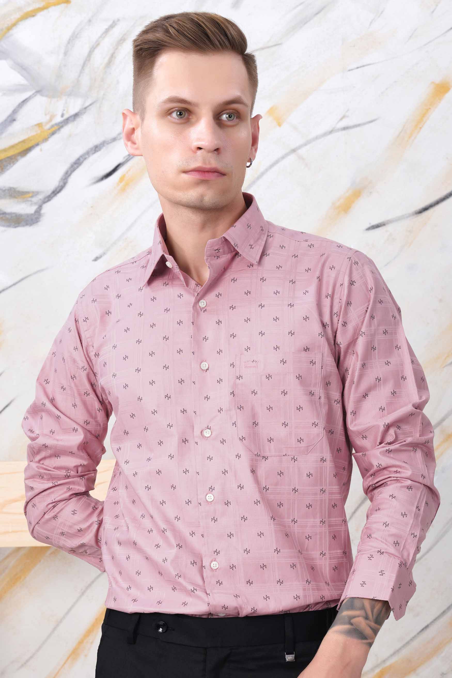 Black and outlet pink shirt mens