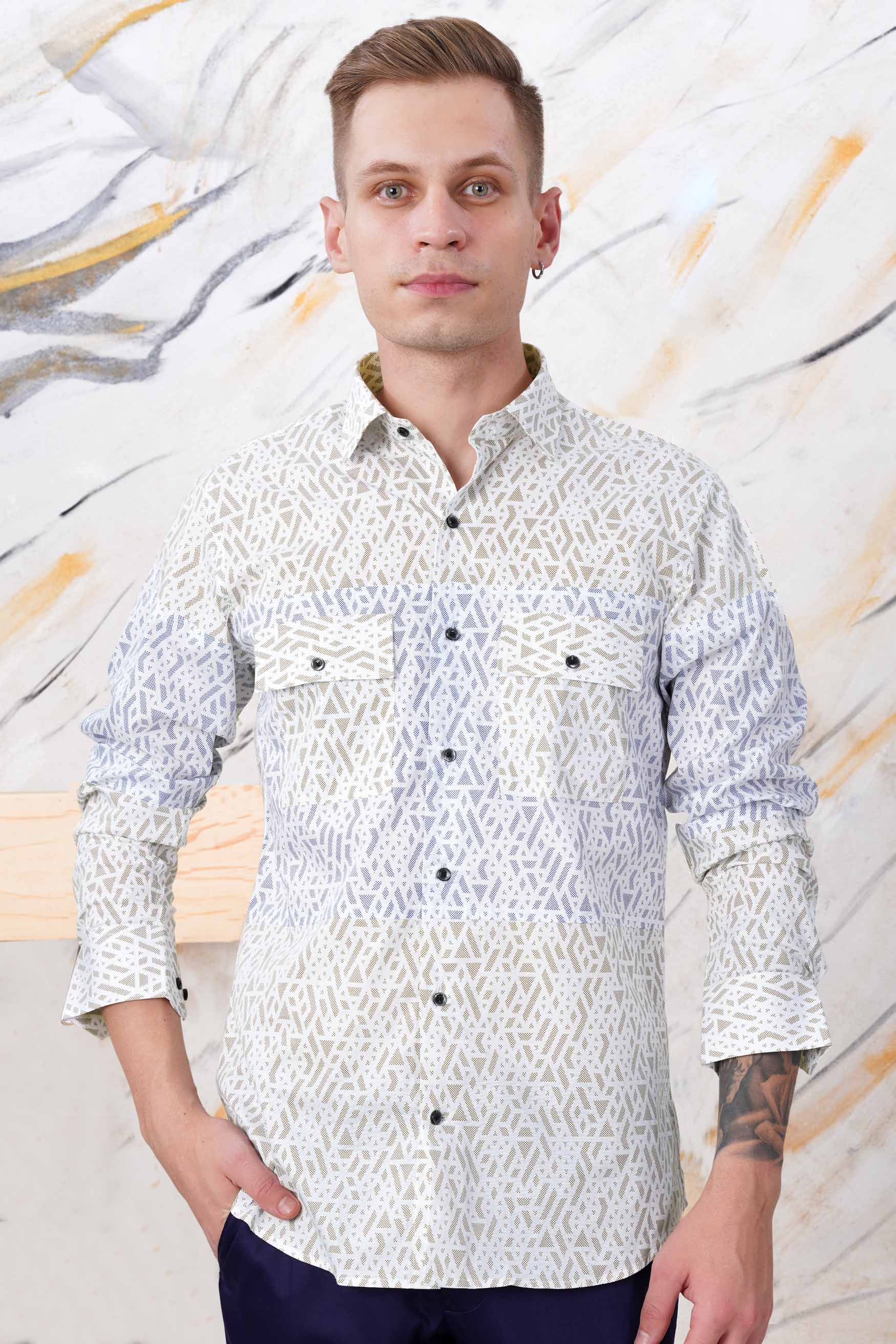 Bright White with Cork Brown and Nile Blue Printed Subtle Sheen Super Soft Premium Cotton Designer Shirt 11567-BLK-FP-38, 11567-BLK-FP-H-38, 11567-BLK-FP-39, 11567-BLK-FP-H-39, 11567-BLK-FP-40, 11567-BLK-FP-H-40, 11567-BLK-FP-42, 11567-BLK-FP-H-42, 11567-BLK-FP-44, 11567-BLK-FP-H-44, 11567-BLK-FP-46, 11567-BLK-FP-H-46, 11567-BLK-FP-48, 11567-BLK-FP-H-48, 11567-BLK-FP-50, 11567-BLK-FP-H-50, 11567-BLK-FP-52, 11567-BLK-FP-H-52