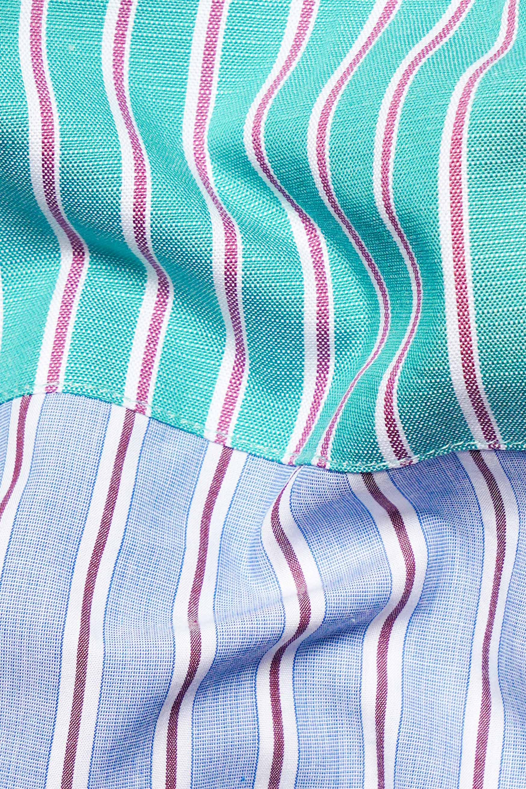 Downy Green and Periwinkle Blue Striped Premium Cotton Designer Shirt 11578-P467-38, 11578-P467-H-38, 11578-P467-39, 11578-P467-H-39, 11578-P467-40, 11578-P467-H-40, 11578-P467-42, 11578-P467-H-42, 11578-P467-44, 11578-P467-H-44, 11578-P467-46, 11578-P467-H-46, 11578-P467-48, 11578-P467-H-48, 11578-P467-50, 11578-P467-H-50, 11578-P467-52, 11578-P467-H-52