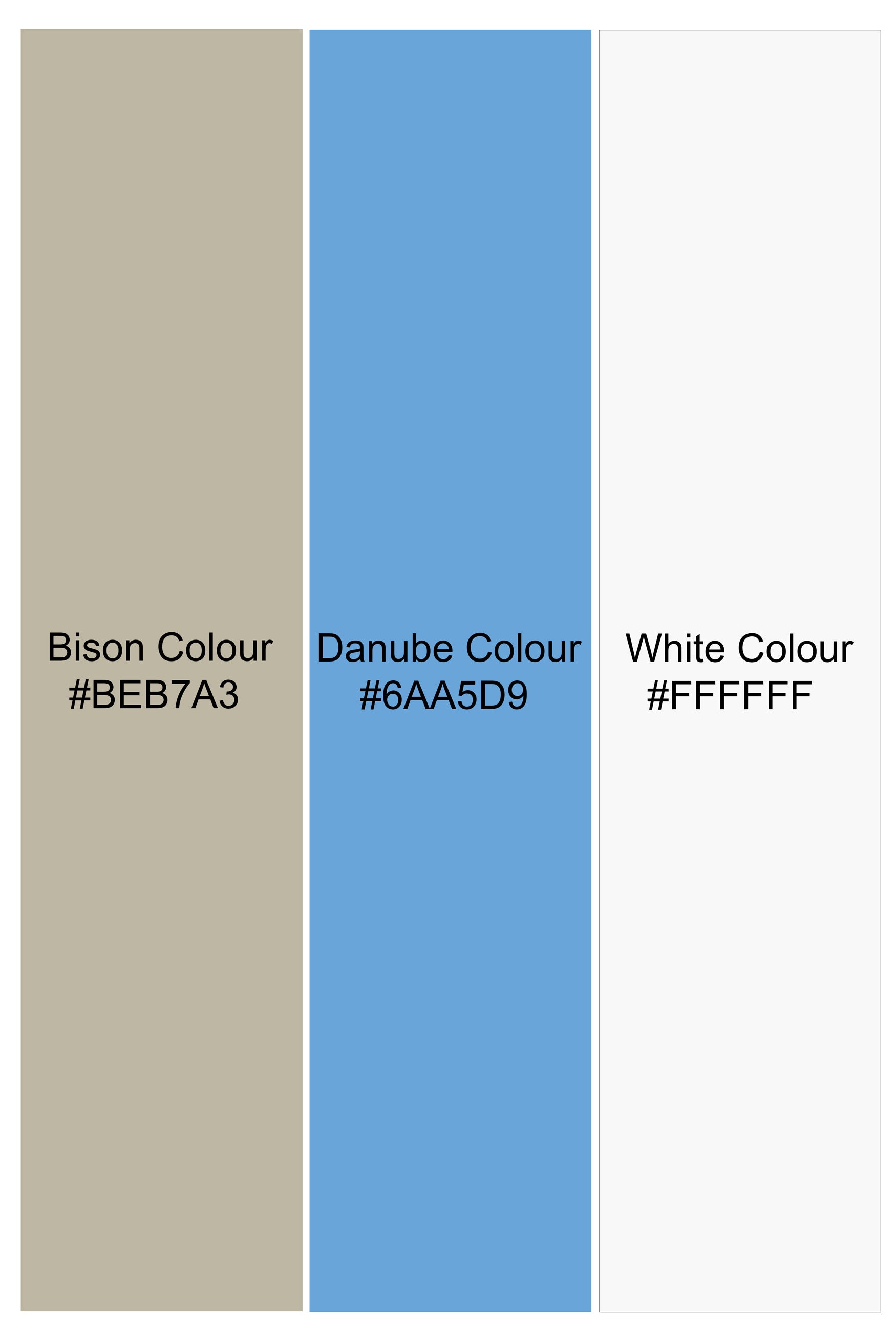 Bison Brown with Danube Blue and White Geometric Printed Premium Cotton Designer Shirt 11695-P500-38, 11695-P500-H-38, 11695-P500-39, 11695-P500-H-39, 11695-P500-40, 11695-P500-H-40, 11695-P500-42, 11695-P500-H-42, 11695-P500-44, 11695-P500-H-44, 11695-P500-46, 11695-P500-H-46, 11695-P500-48, 11695-P500-H-48, 11695-P500-50, 11695-P500-H-50, 11695-P500-52, 11695-P500-H-52