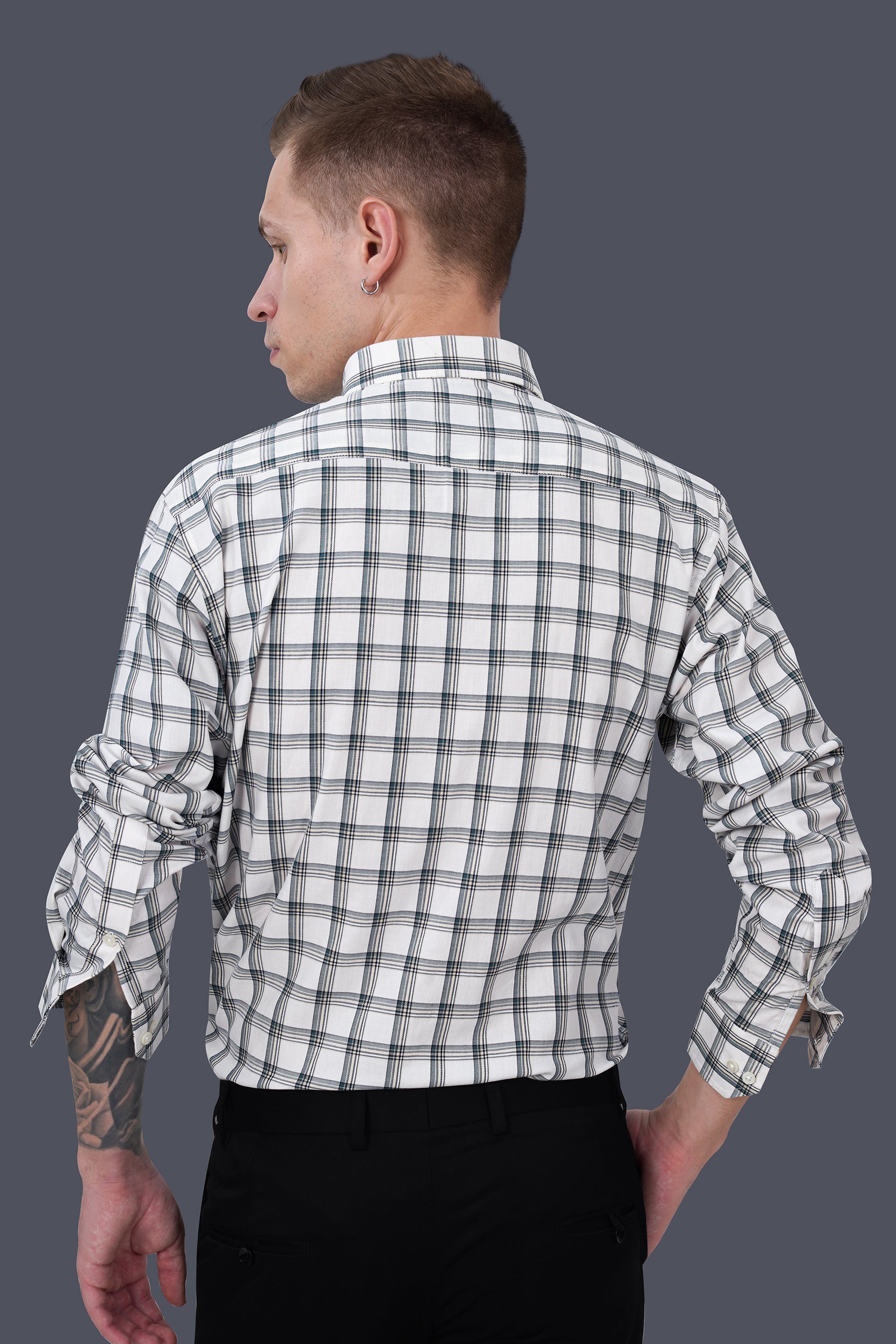 Bright White and Casal Blue Twill Plaid Premium Cotton Shirt 11753-BD-38, 11753-BD-H-38, 11753-BD-39, 11753-BD-H-39, 11753-BD-40, 11753-BD-H-40, 11753-BD-42, 11753-BD-H-42, 11753-BD-44, 11753-BD-H-44, 11753-BD-46, 11753-BD-H-46, 11753-BD-48, 11753-BD-H-48, 11753-BD-50, 11753-BD-H-50, 11753-BD-52, 11753-BD-H-52