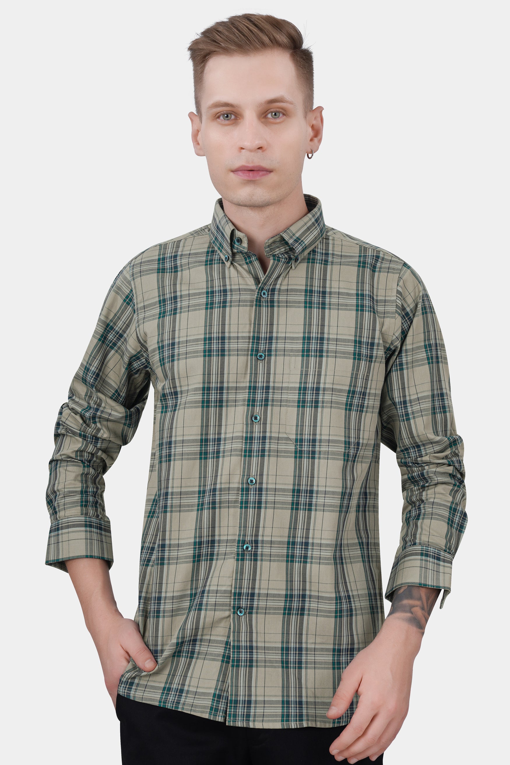 Sage Brown and Dianne Green Twill Plaid Premium Cotton Shirt 11755-BD-BLE-38, 11755-BD-BLE-H-38, 11755-BD-BLE-39, 11755-BD-BLE-H-39, 11755-BD-BLE-40, 11755-BD-BLE-H-40, 11755-BD-BLE-42, 11755-BD-BLE-H-42, 11755-BD-BLE-44, 11755-BD-BLE-H-44, 11755-BD-BLE-46, 11755-BD-BLE-H-46, 11755-BD-BLE-48, 11755-BD-BLE-H-48, 11755-BD-BLE-50, 11755-BD-BLE-H-50, 11755-BD-BLE-52, 11755-BD-BLE-H-52