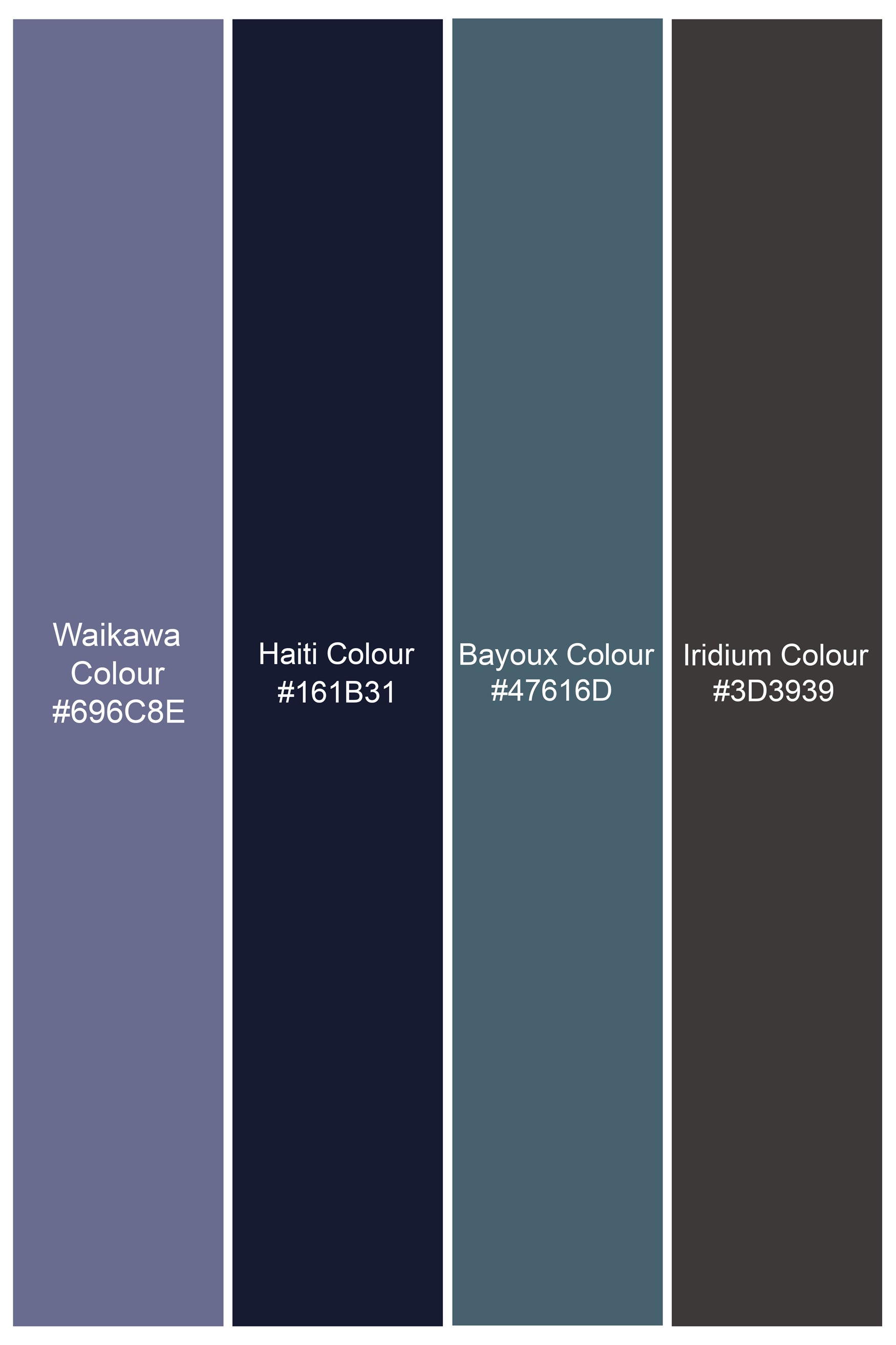 Waikawa Purple and Haiti Blue Multicolour Camouflage Royal Oxford Shirt