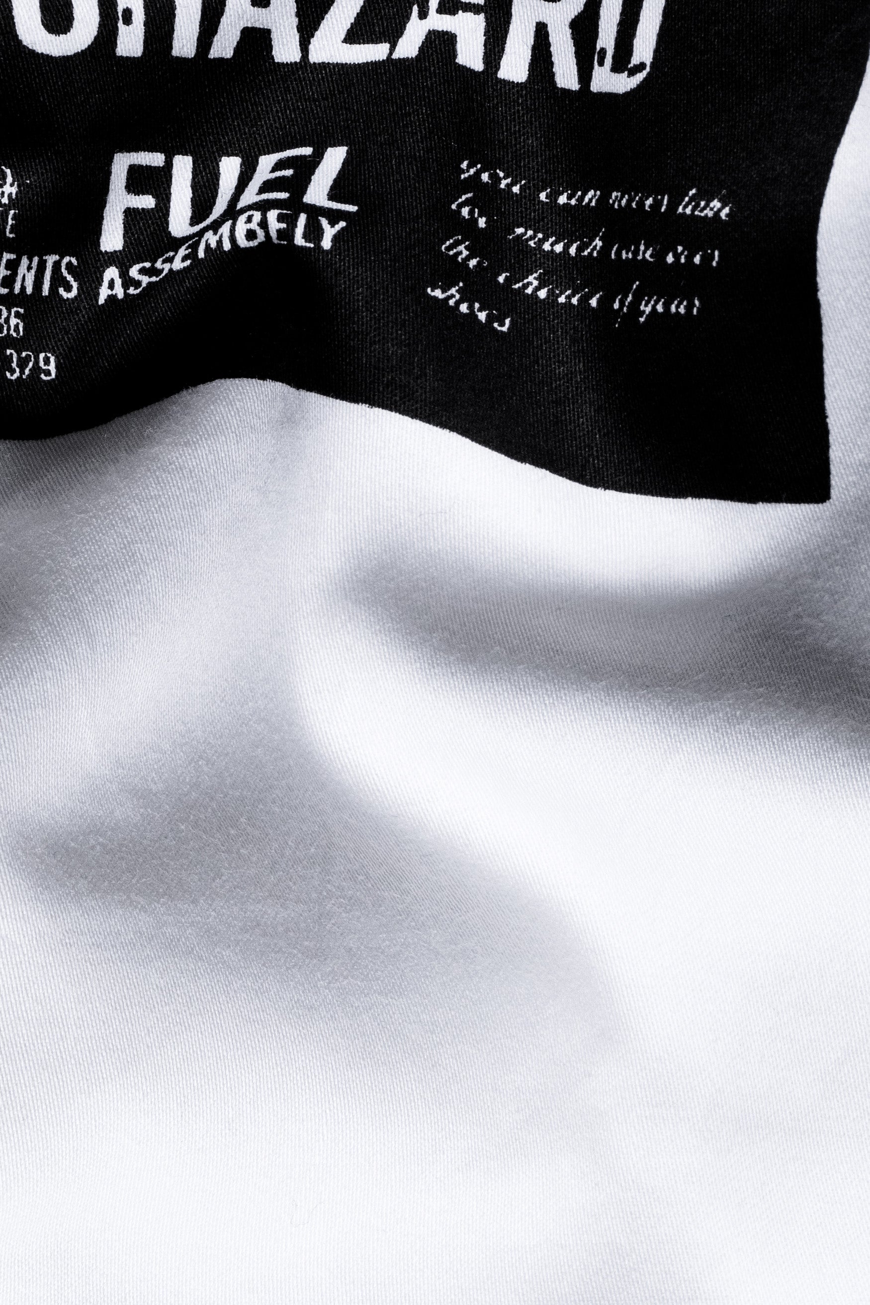 Bright White Printed Subtle Sheen Super Soft Premium Cotton Designer Shirt
