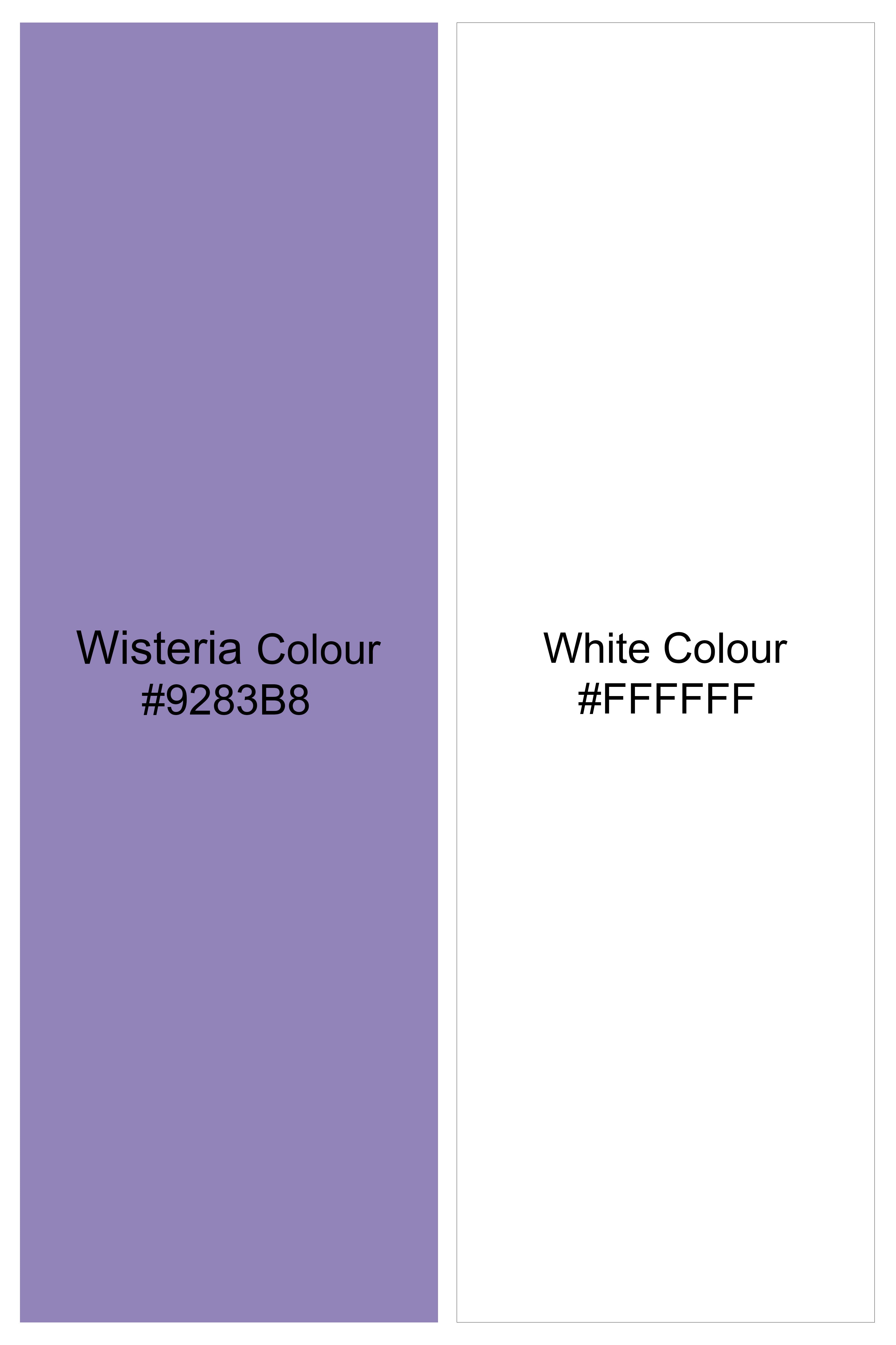 Wisteria Purple and White Checkered Subtle Sheen Super Soft Premium Cotton Shirt