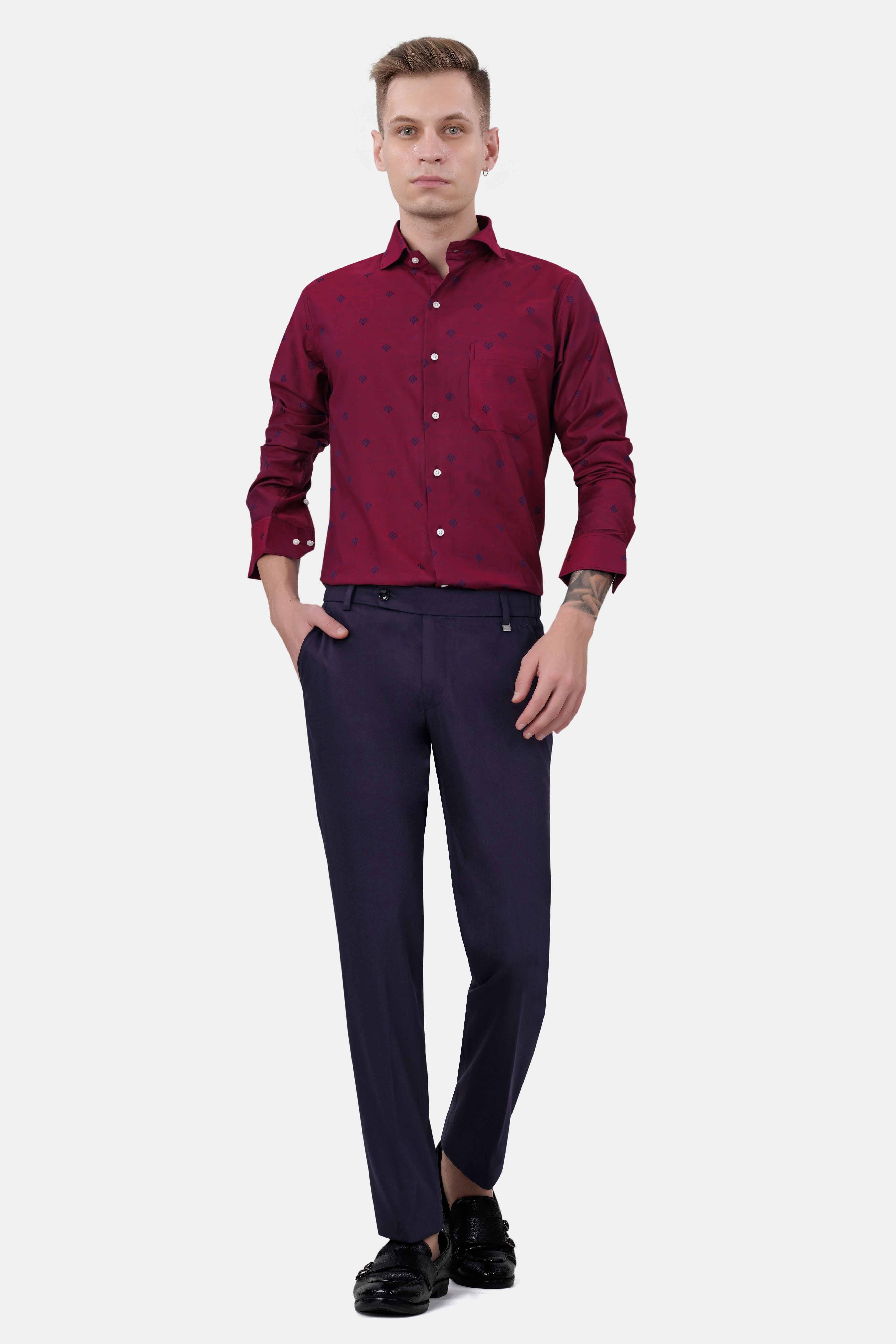 Buy Slim Fit Solid Collar Casual Shirt Maroon and Navy Blue Combo of 2  Cotton for Best Price, Reviews, Free Shipping