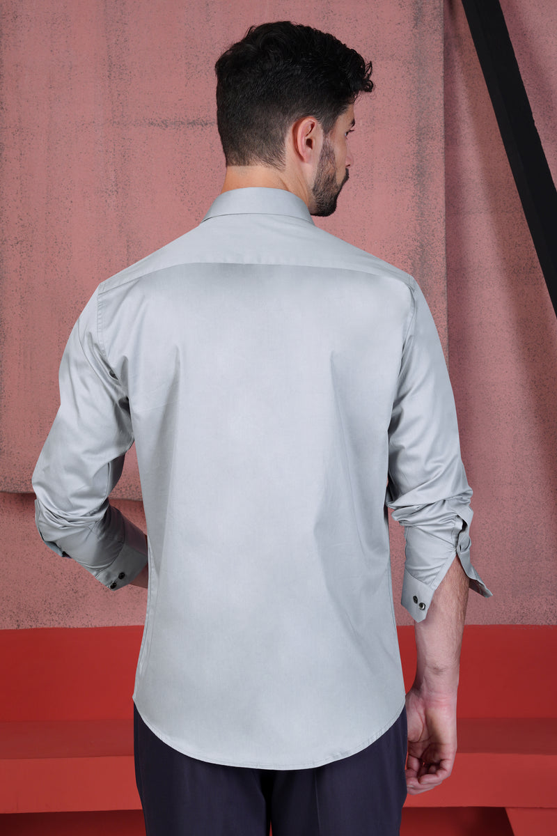 Quartz Gray  Lord Ganesha Printed Subtle Sheen Super Soft Premium Cotton Designer Shirt