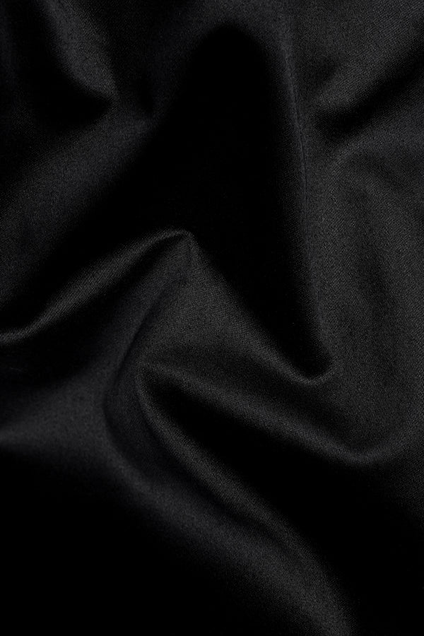 Jade Black with Multicolor Kutch Work Patches Subtle Sheen Super Soft Premium Cotton Designer Shirt