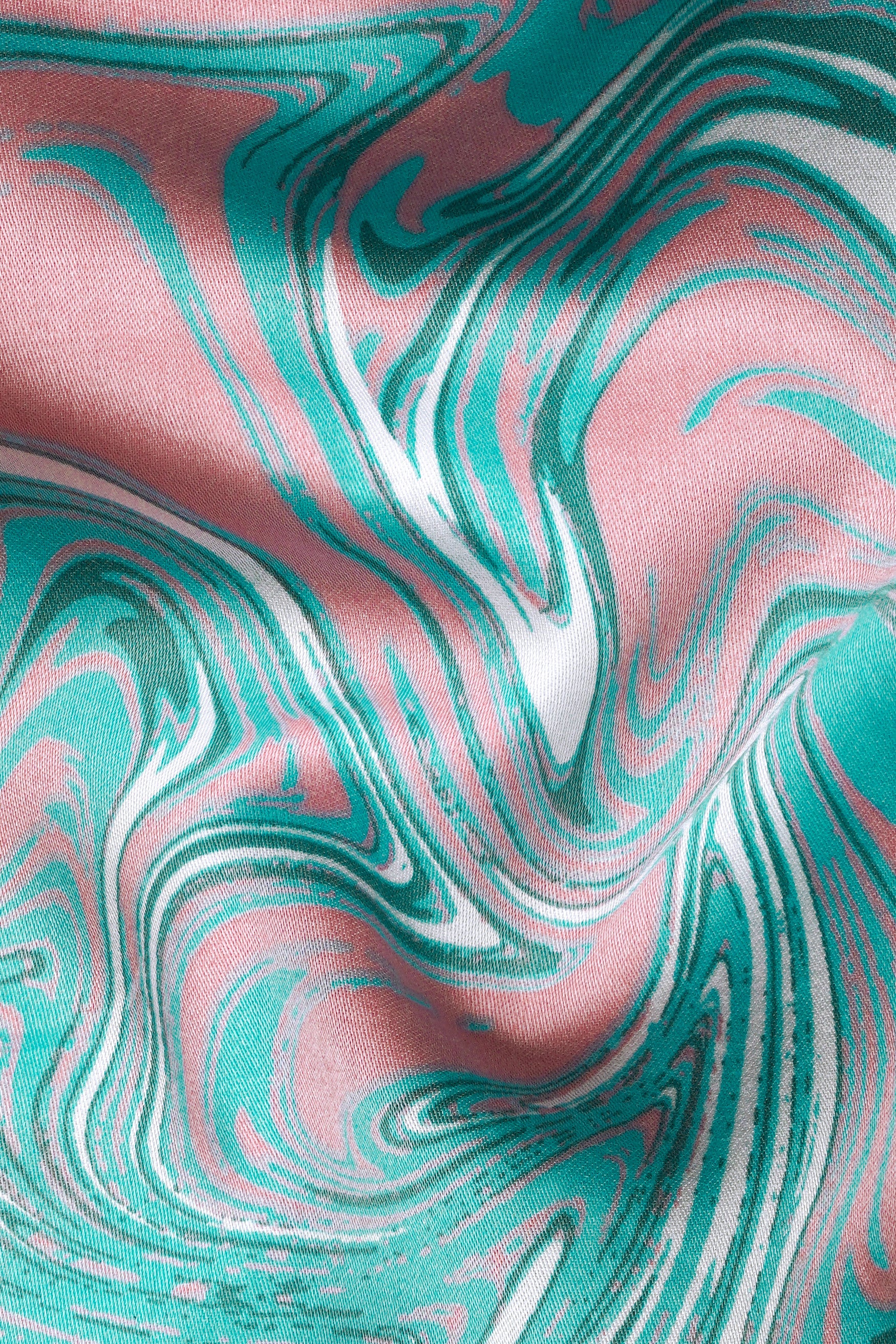 Teal Green with Blizzard Blue and Cavern Pink Marble Printed Subtle Sheen Super Soft Premium Cotton Designer Shirt 11949-P815-38, 11949-P815-H-38, 11949-P815-39, 11949-P815-H-39, 11949-P815-40, 11949-P815-H-40, 11949-P815-42, 11949-P815-H-42, 11949-P815-44, 11949-P815-H-44, 11949-P815-46, 11949-P815-H-46, 11949-P815-48, 11949-P815-H-48, 11949-P815-50, 11949-P815-H-50, 11949-P815-52, 11949-P815-H-52