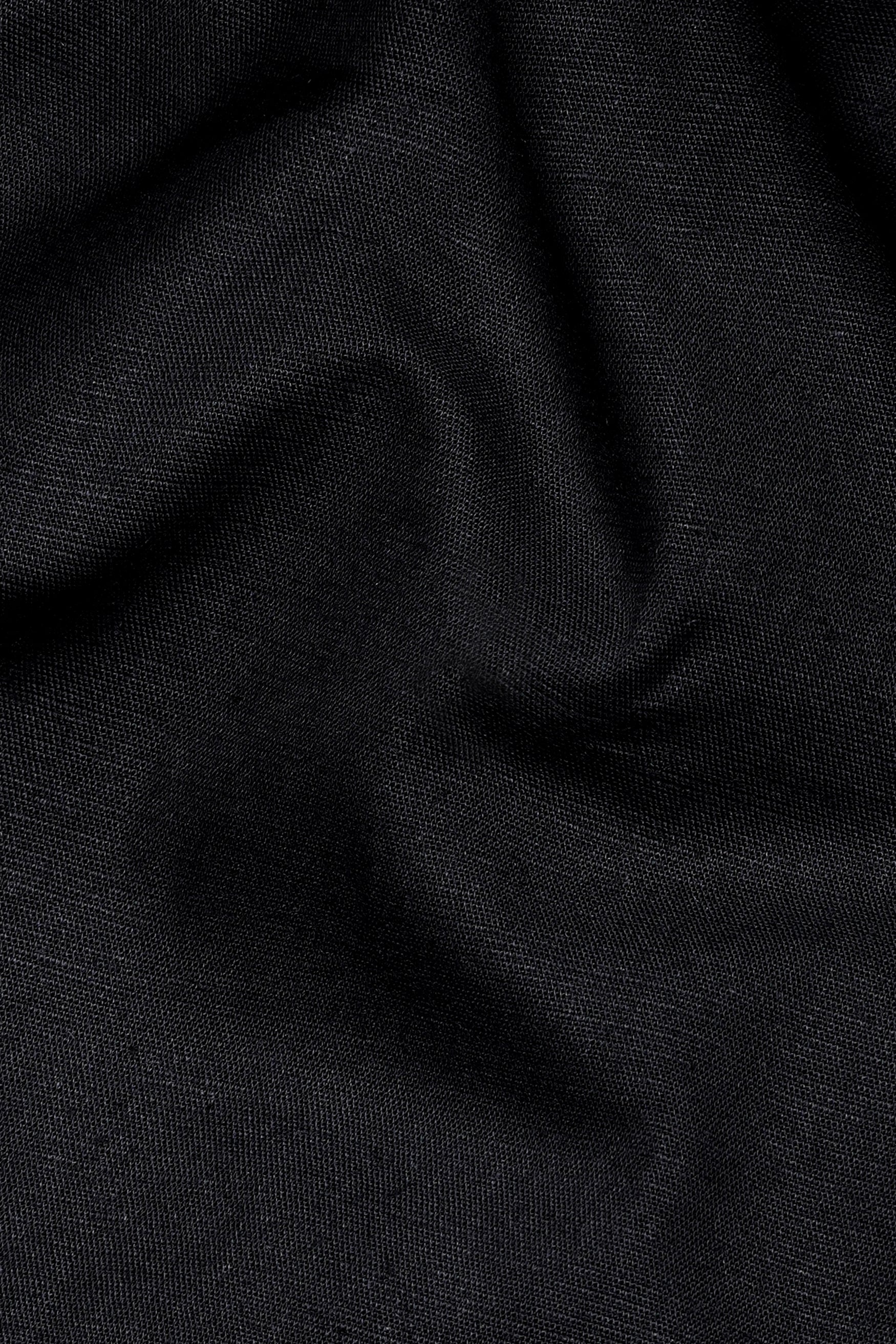 Jade Black Luxurious Linen Half Sleeved Shirt 11994-CC-SS-BLK-38, 11994-CC-SS-BLK-39, 11994-CC-SS-BLK-40, 11994-CC-SS-BLK-42, 11994-CC-SS-BLK-44, 11994-CC-SS-BLK-46, 11994-CC-SS-BLK-48, 11994-CC-SS-BLK-50, 11994-CC-SS-BLK-52 