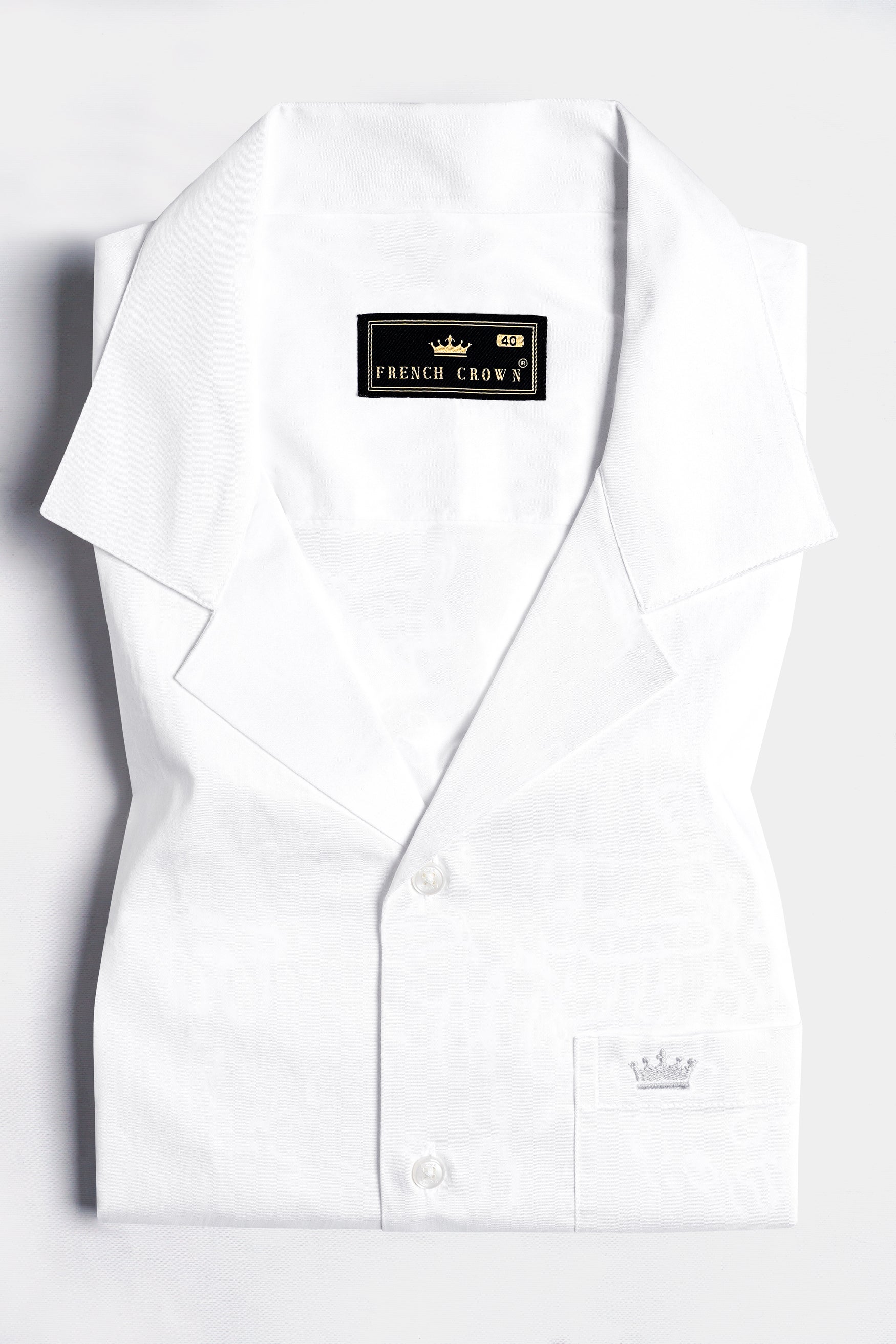 Bright White Premium Cotton Half Sleeved Shirt 11996-CC-SS-38, 11996-CC-SS-39, 11996-CC-SS-40, 11996-CC-SS-42, 11996-CC-SS-44, 11996-CC-SS-46, 11996-CC-SS-48, 11996-CC-SS-50, 11996-CC-SS-52