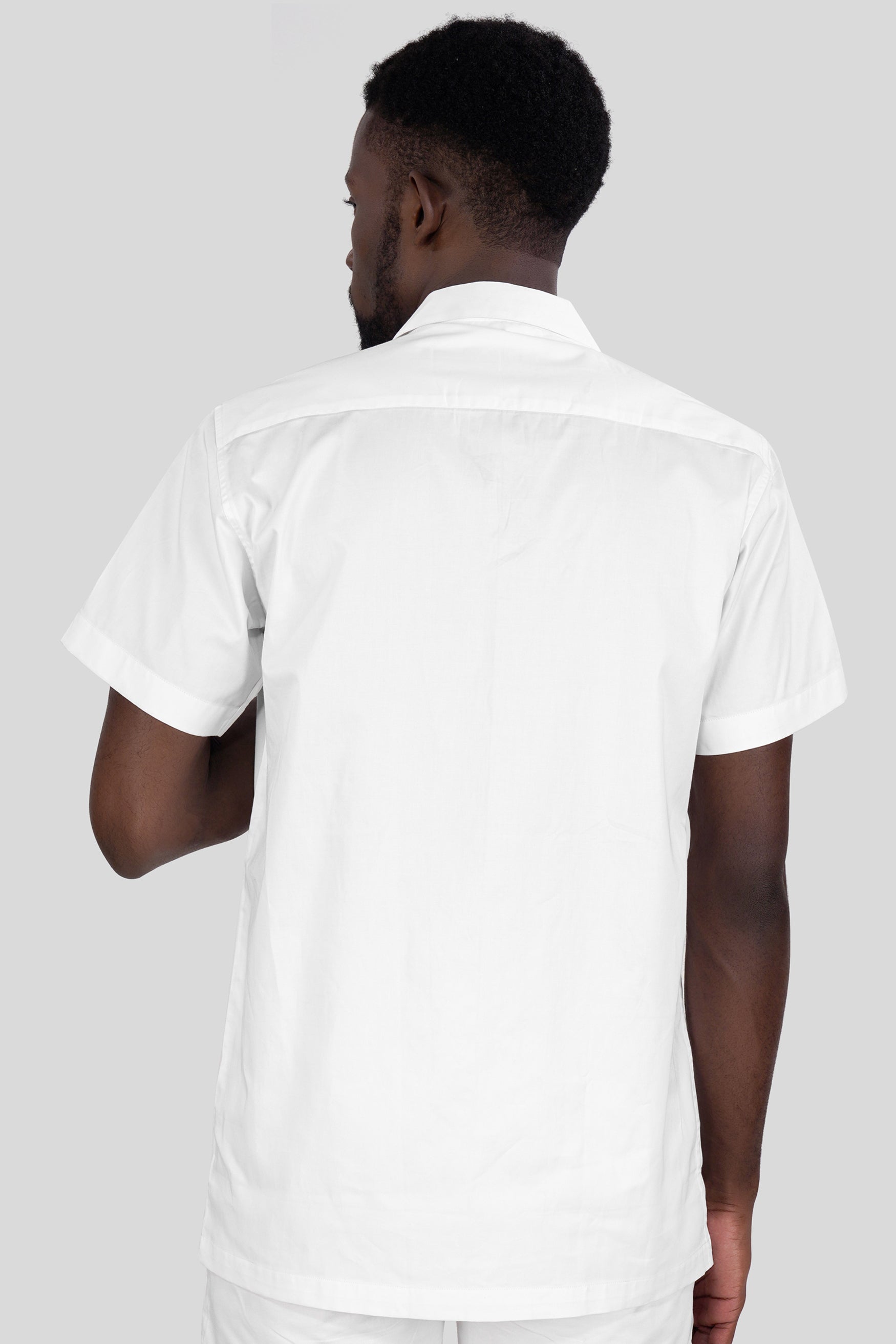 Bright White Premium Cotton Half Sleeved Shirt 11996-CC-SS-38, 11996-CC-SS-39, 11996-CC-SS-40, 11996-CC-SS-42, 11996-CC-SS-44, 11996-CC-SS-46, 11996-CC-SS-48, 11996-CC-SS-50, 11996-CC-SS-52