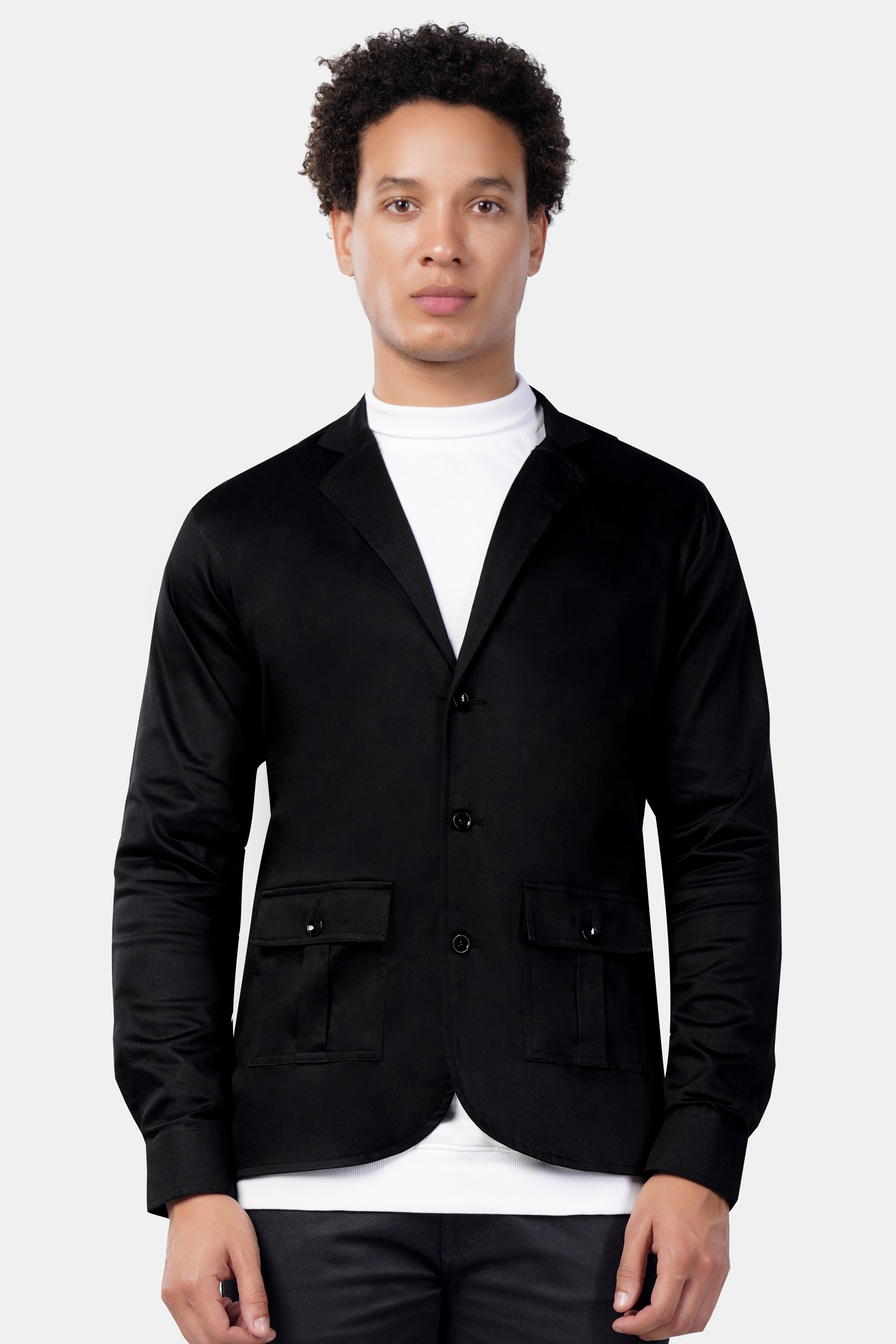 Vulcan Black Premium Cotton Designer Jacket