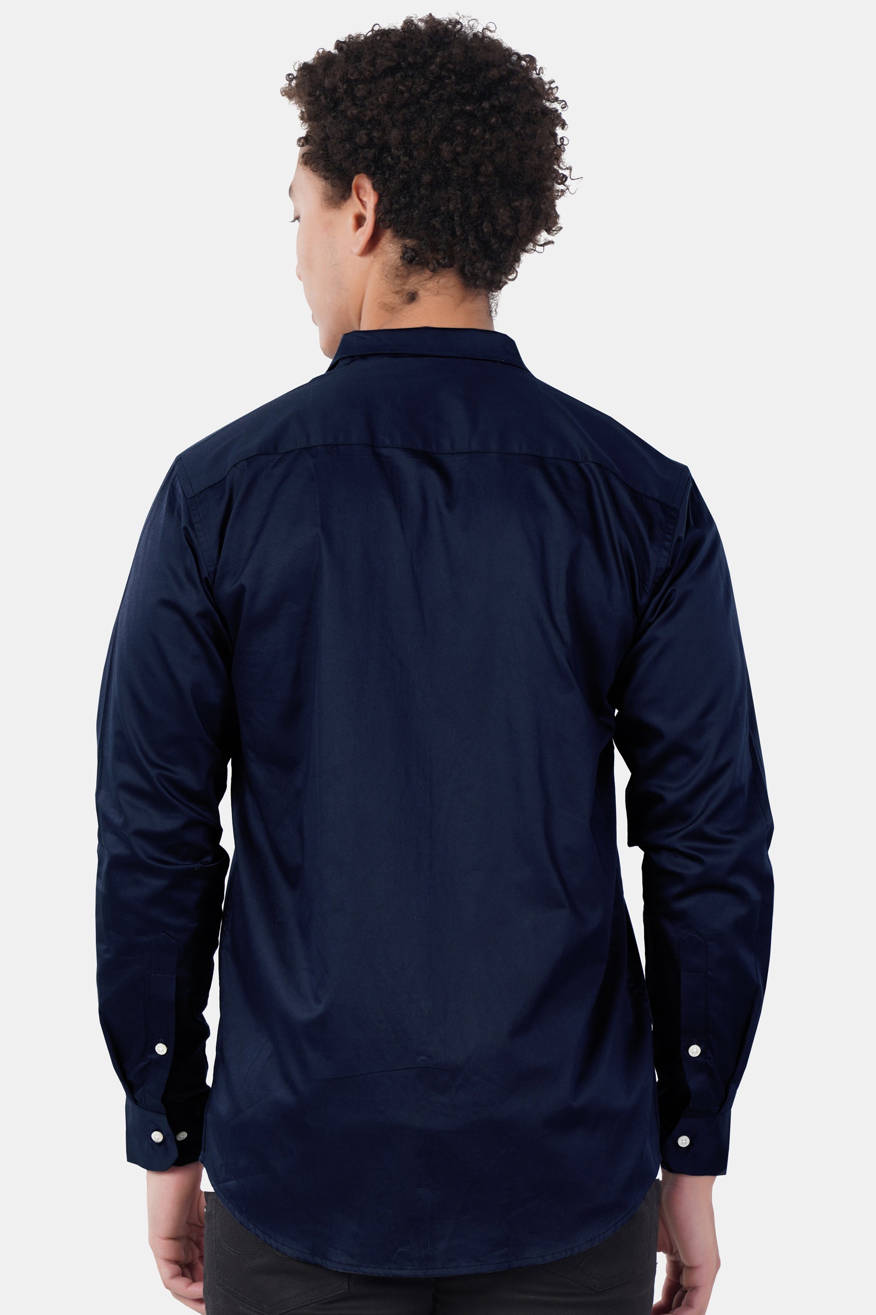 Yale Blue Subtle Sheen Super Soft Premium Cotton Designer Overshirt/Shacket