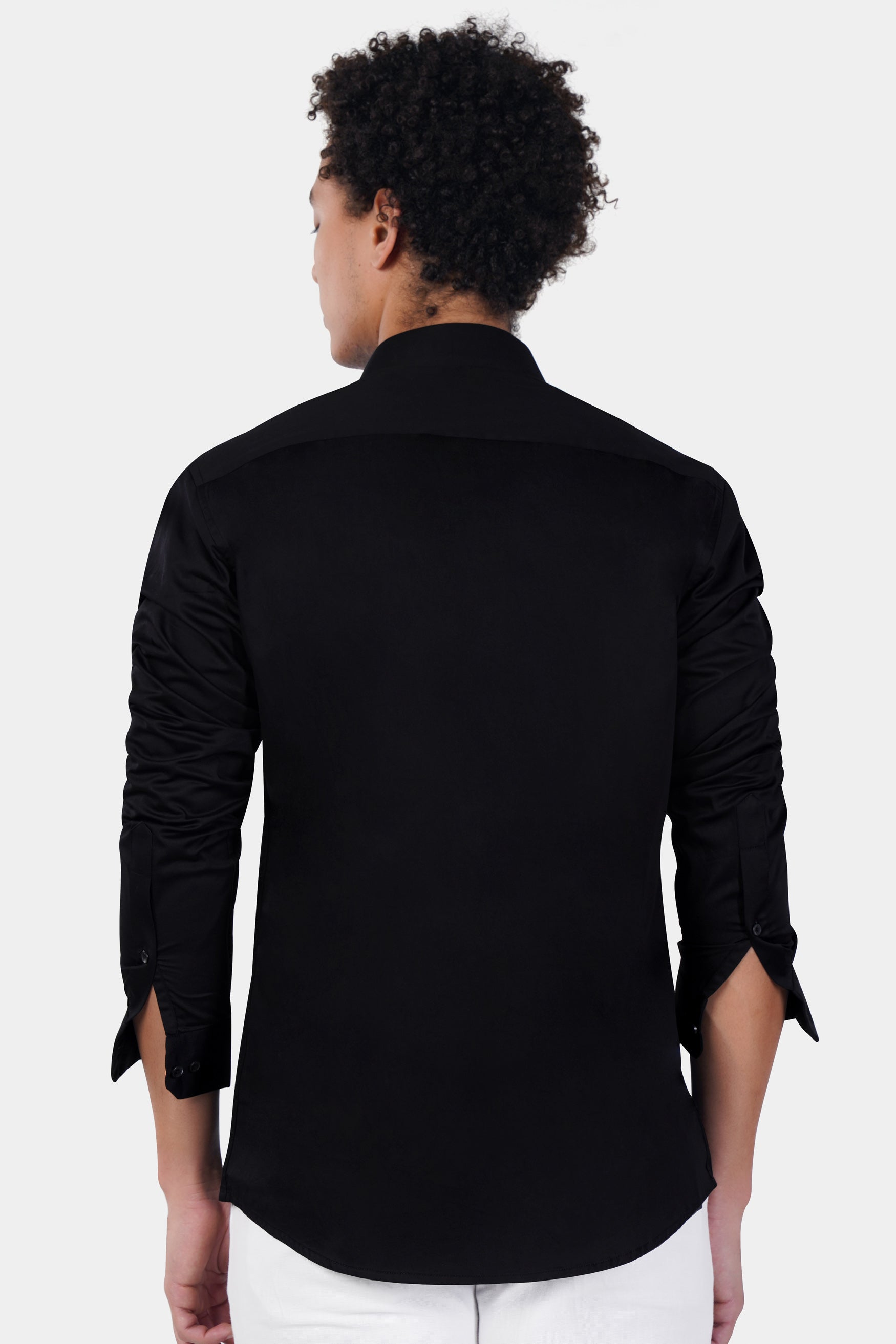 Jade Black Leopard Printed Subtle Sheen Super Soft Premium Cotton Designer Shirt