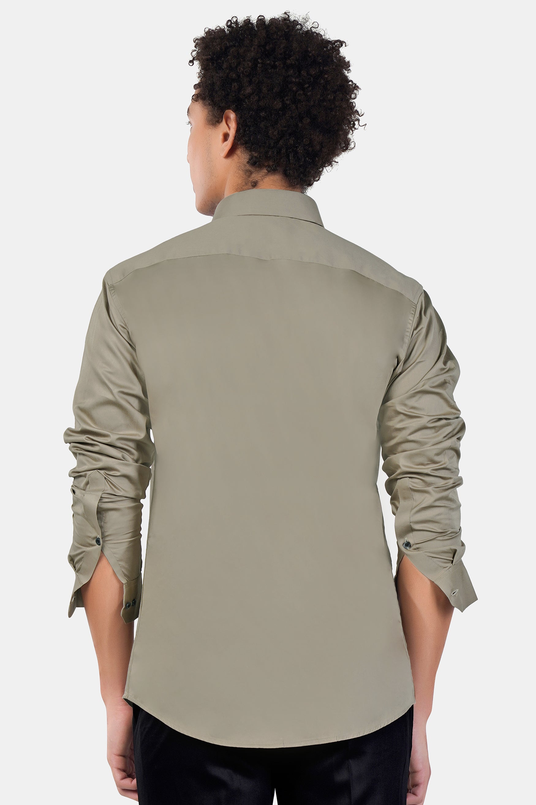 Zorba Brown Tucks Subtle Sheen Super Soft Premium Cotton Designer Shirt