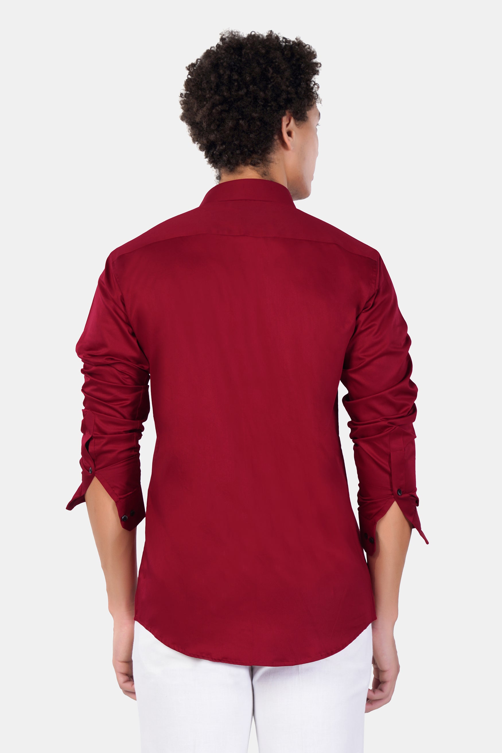 Merlot Red Nikola Tesla Printed Subtle Sheen Super Soft Premium Cotton Designer Shirt
