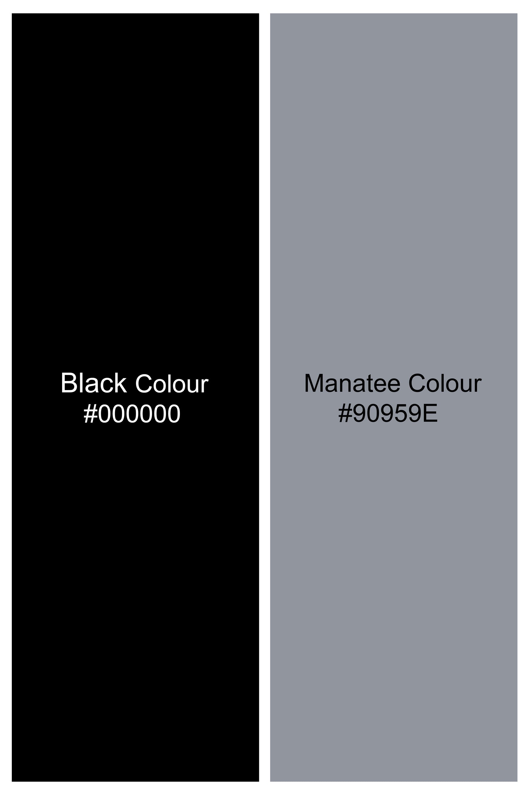 Manatee Gray and Black Plaid Flannel Shirt