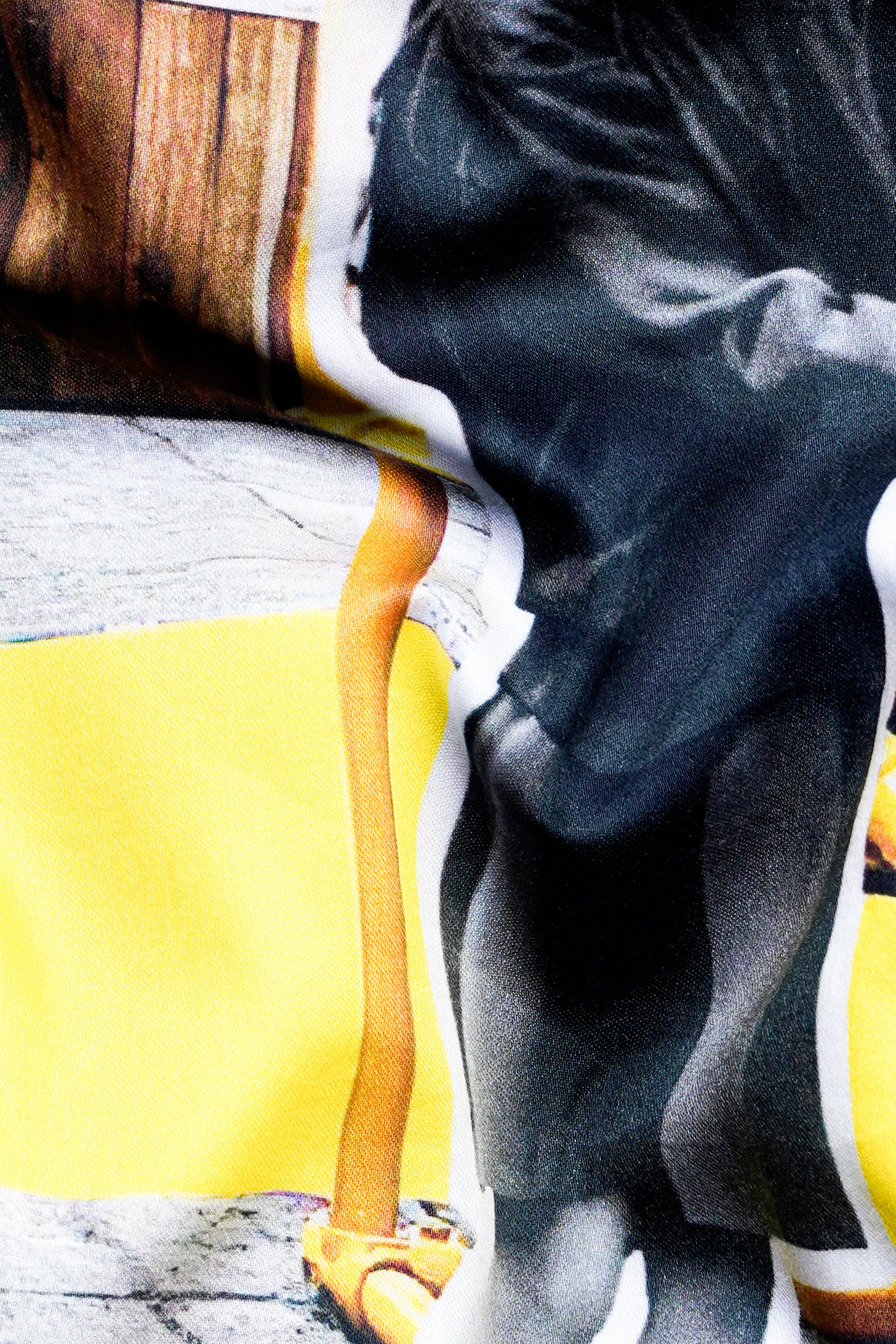 Sandy Yellow Printed Subtle Sheen Super Soft Premium Cotton Designer Shirt