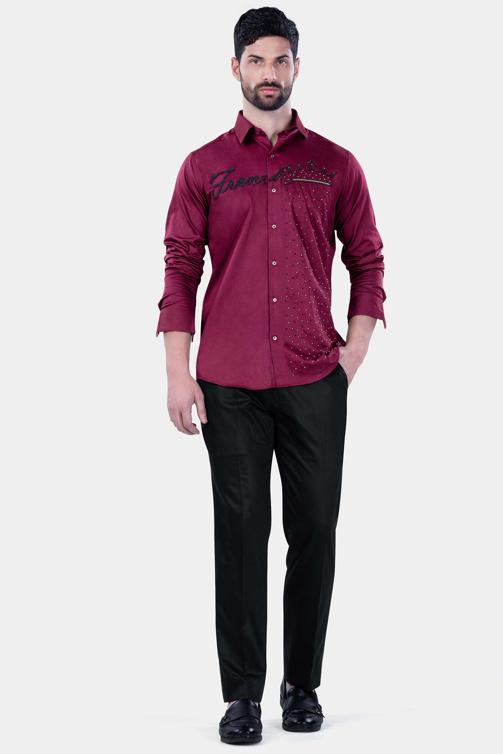 Mulberry Maroon Brand Element Moti Work Subtle Sheen Super Soft Premium Cotton Designer Shirt 12091-MN-E351-38, 12091-MN-E351-H-38, 12091-MN-E351-39, 12091-MN-E351-H-39, 12091-MN-E351-40, 12091-MN-E351-H-40, 12091-MN-E351-42, 12091-MN-E351-H-42, 12091-MN-E351-44, 12091-MN-E351-H-44, 12091-MN-E351-46, 12091-MN-E351-H-46, 12091-MN-E351-48, 12091-MN-E351-H-48, 12091-MN-E351-50, 12091-MN-E351-H-50, 12091-MN-E351-52, 12091-MN-E351-H-52