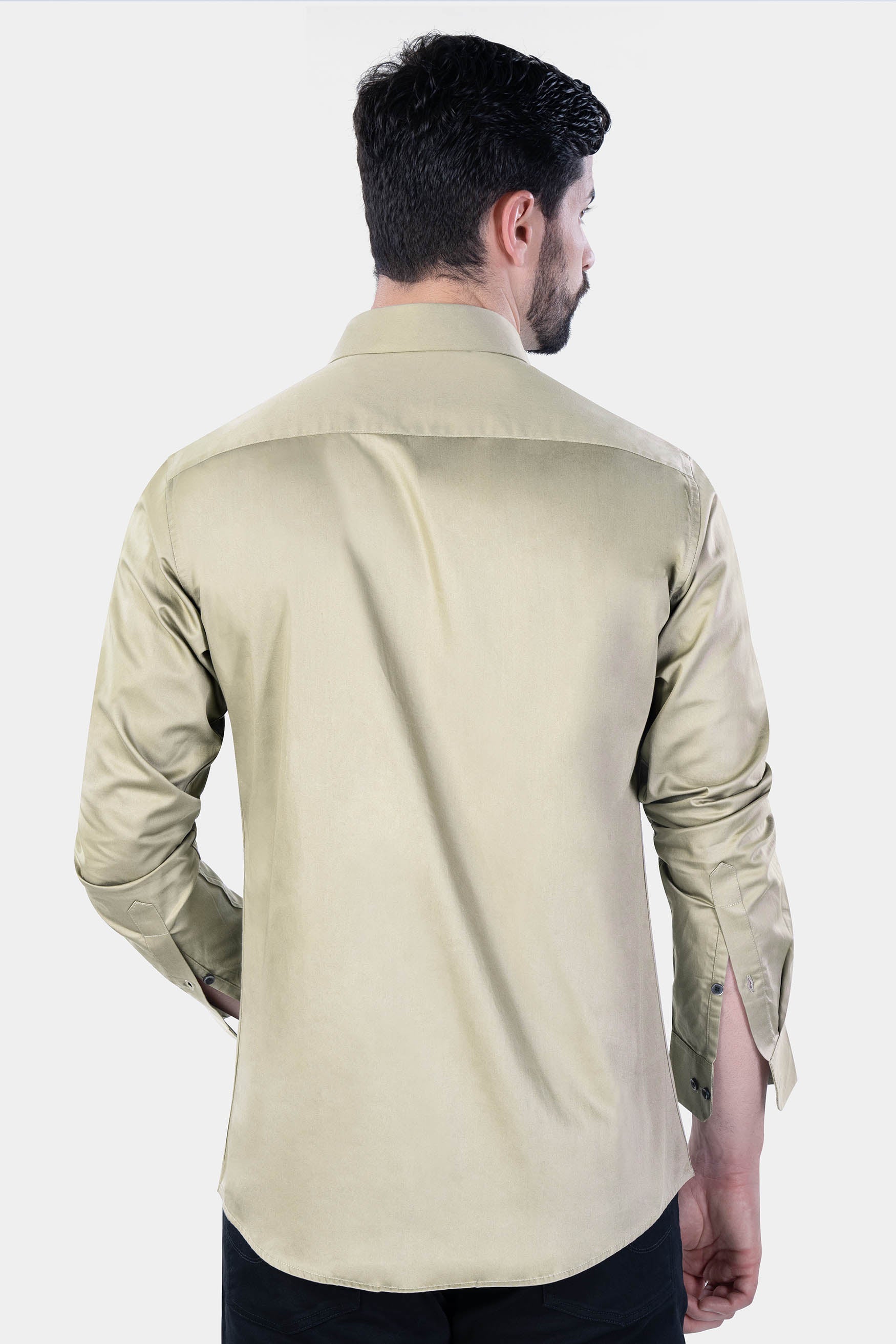 『TEN WORK SHIRT KHAKI S』 Khadi Era Cotton Men Khaki Regular Fit Shirts | Set of 2 | 36