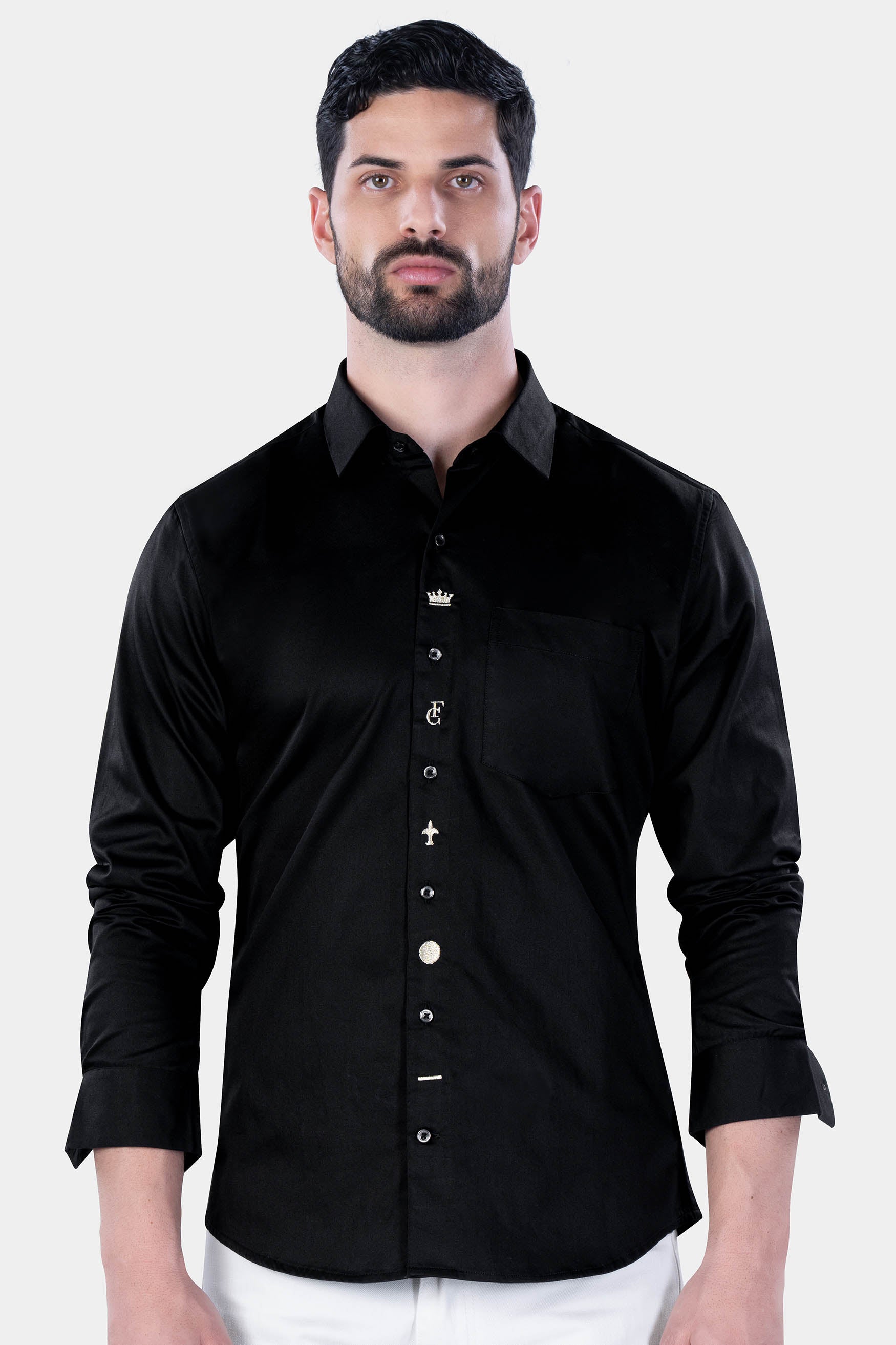 Jade Black Brand Elements Embroidered Subtle Sheen Super Soft Premium Cotton Designer Shirt 12112-BLK-E364-38, 12112-BLK-E364-H-38, 12112-BLK-E364-39, 12112-BLK-E364-H-39, 12112-BLK-E364-40, 12112-BLK-E364-H-40, 12112-BLK-E364-42, 12112-BLK-E364-H-42, 12112-BLK-E364-44, 12112-BLK-E364-H-44, 12112-BLK-E364-46, 12112-BLK-E364-H-46, 12112-BLK-E364-48, 12112-BLK-E364-H-48, 12112-BLK-E364-50, 12112-BLK-E364-H-50, 12112-BLK-E364-52, 12112-BLK-E364-H-52