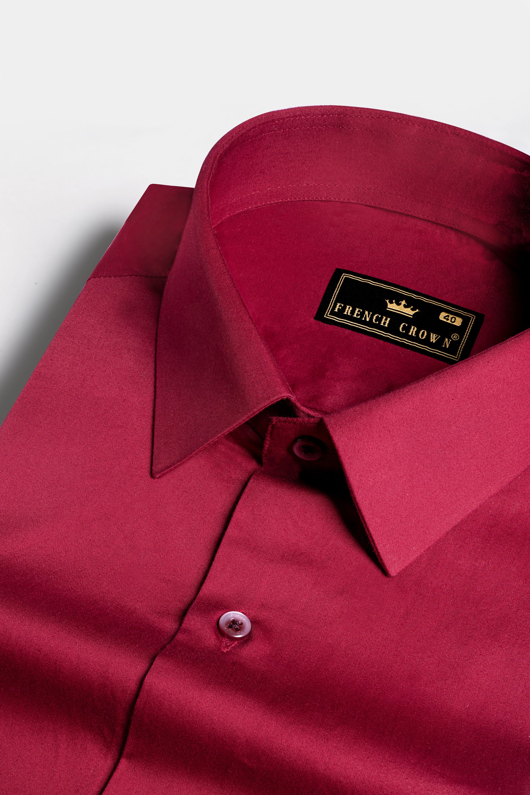 Claret Red Lord Krishna Embroidered Subtle Sheen Super Soft Premium Cotton Designer Shirt