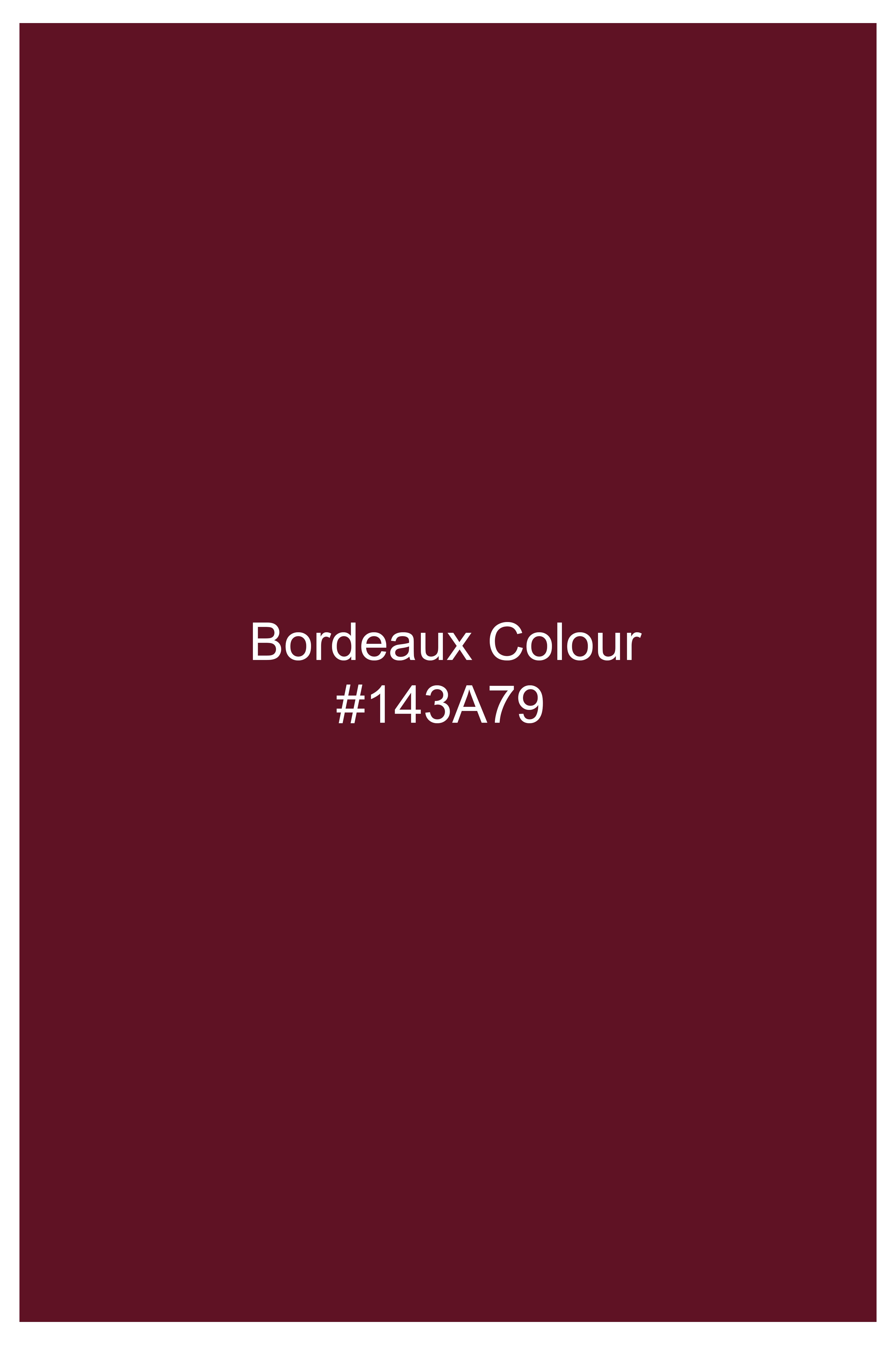 Bordeaux Maroon Corduroy Premium Cotton Bomber Jacket